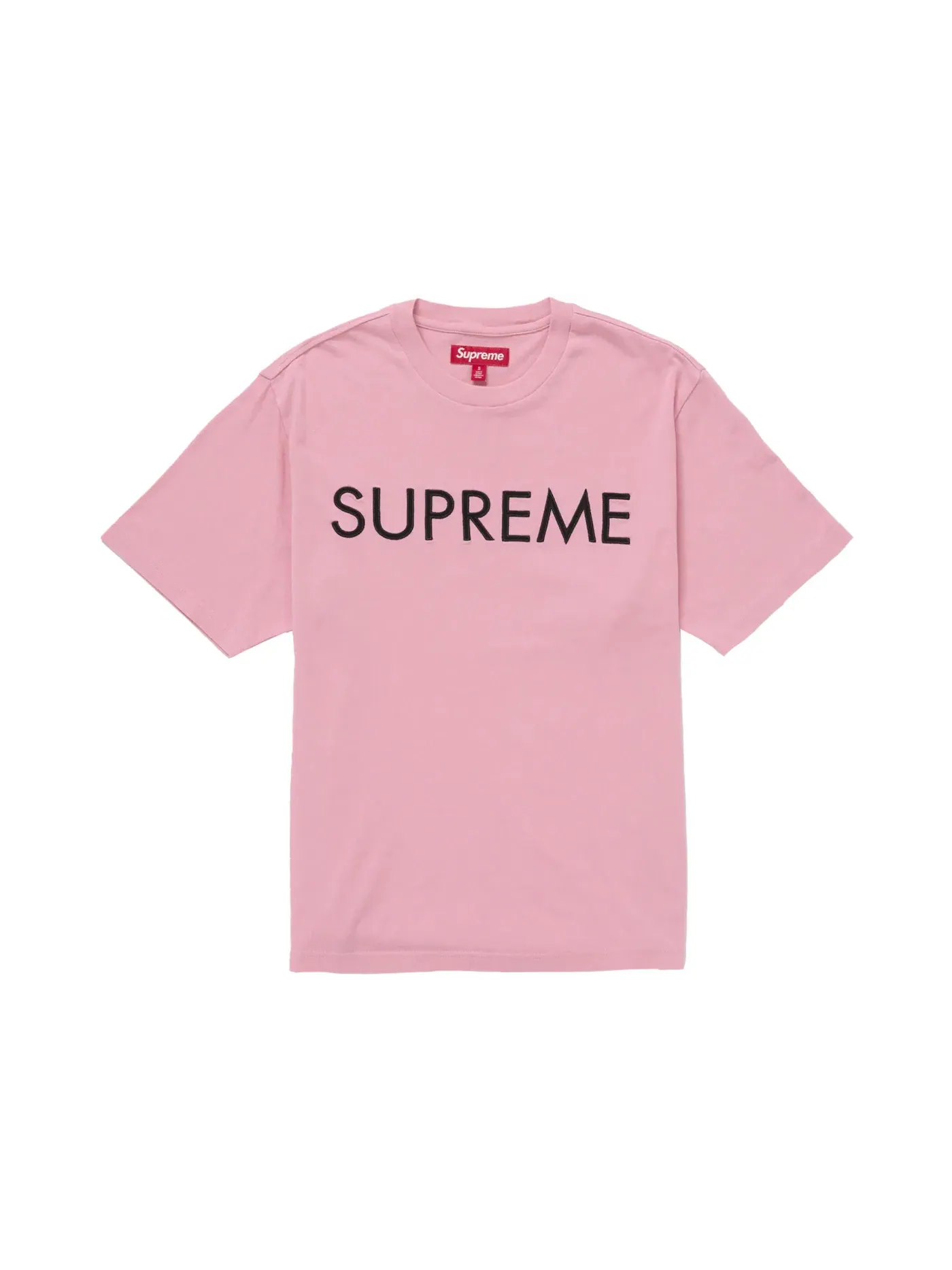 Мужская футболка Supreme Capital S/S Top Pink — изображение 1 из 1, розовый