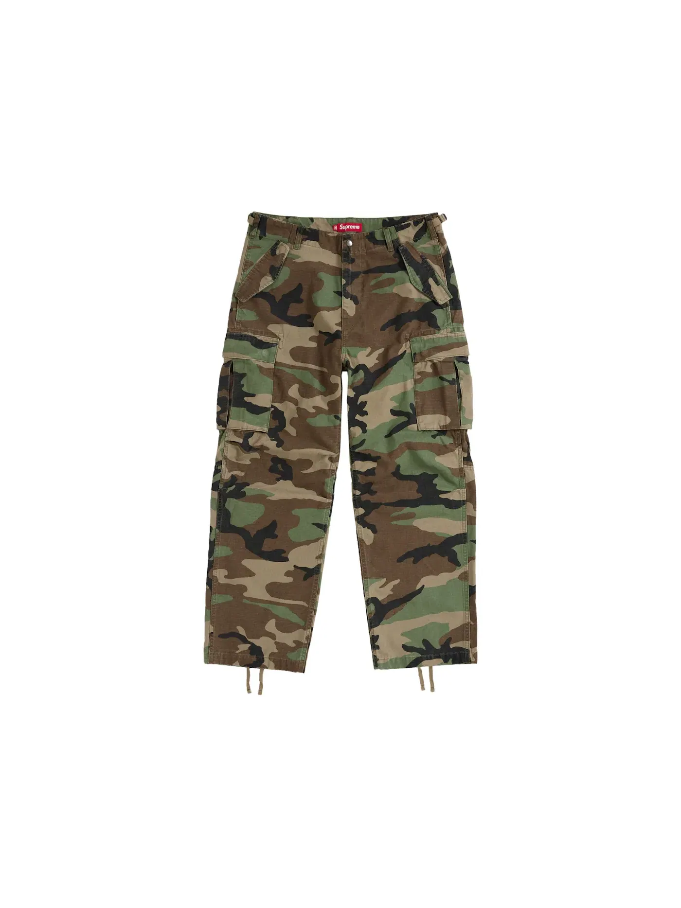 Мужские брюки карго с камуфляжным принтом Supreme Pant (FW25), Woodland Camo — изображение 1 из 2