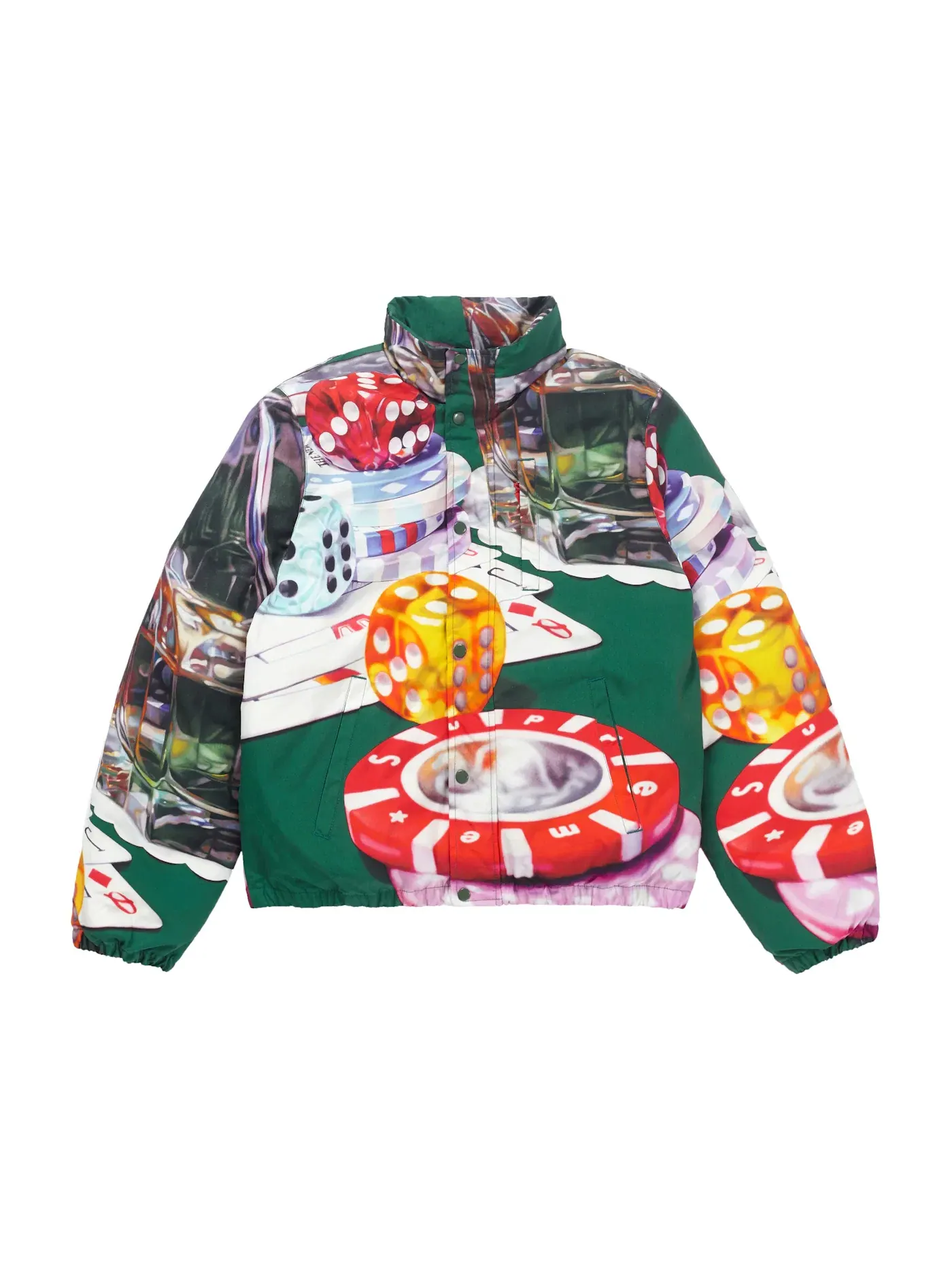 Мужская куртка-пуховик Supreme Casino Down Jacket — изображение 1 из 1, зеленый