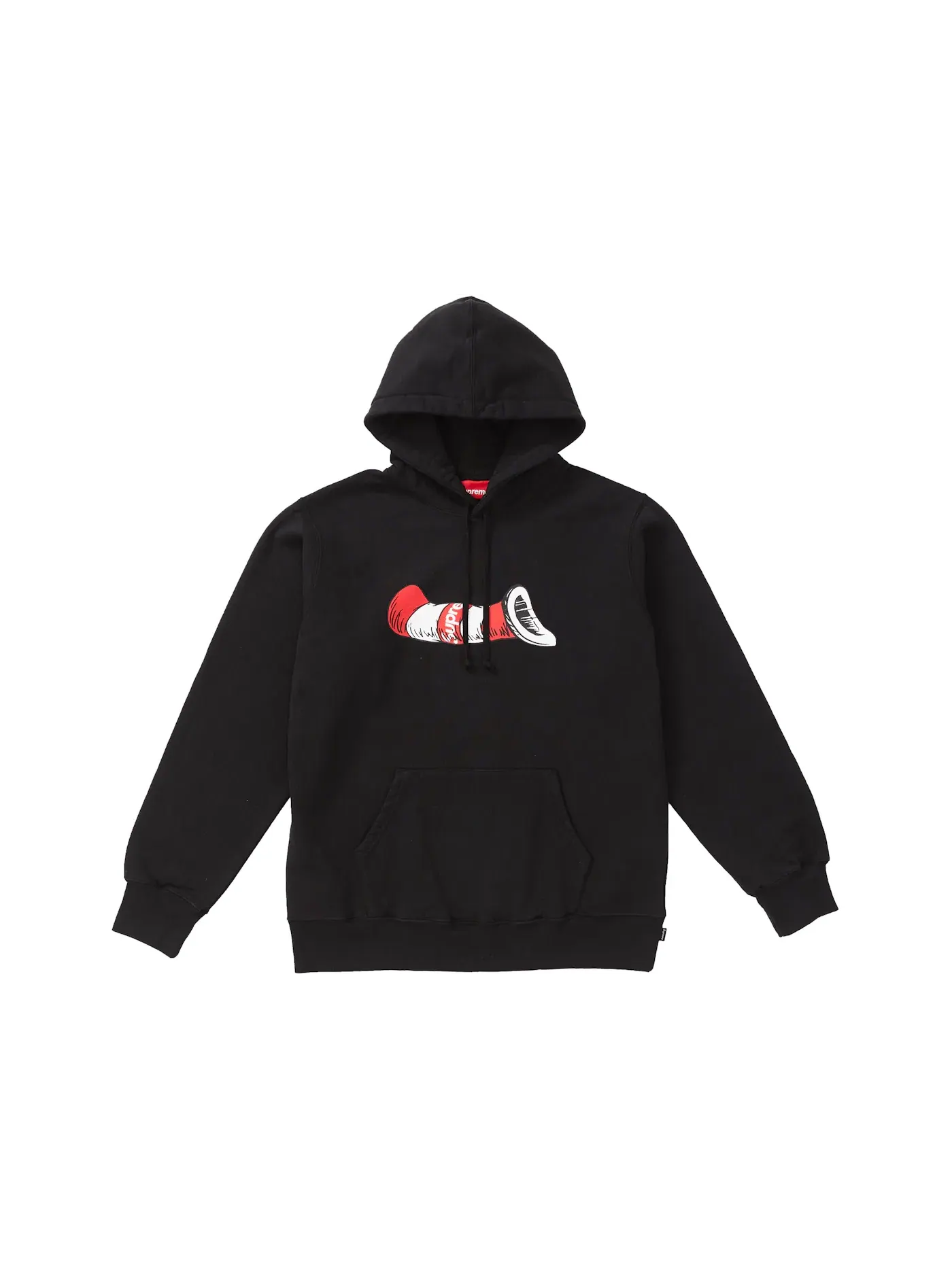 Мужской худи с принтом Cat in the Hat Supreme — изображение 1 из 1, черный