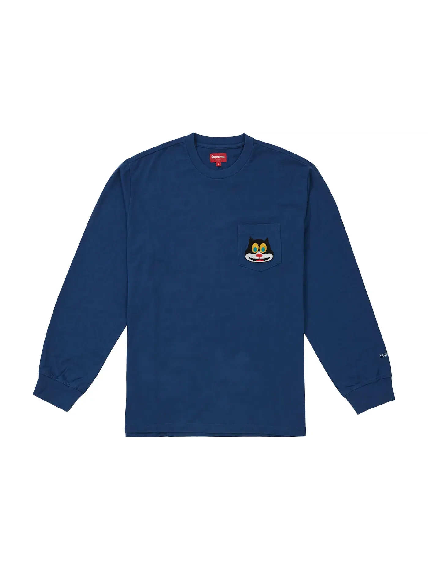 Мужская футболка с длинным рукавом Supreme L/S Pocket Tee — изображение 1 из 1, темно-синий