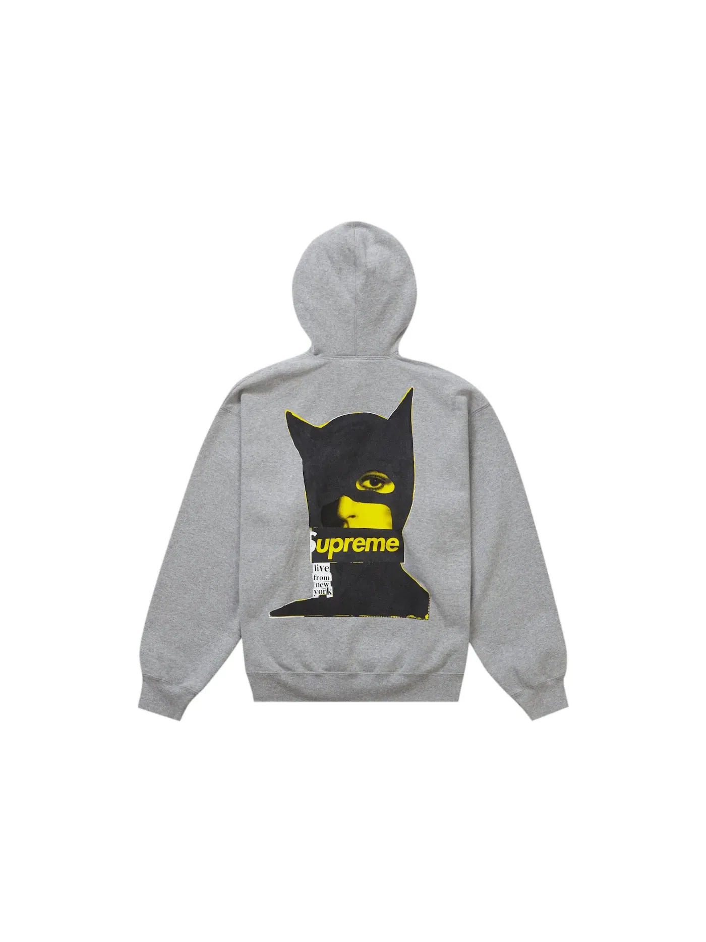 Мужская худи с принтом Supreme Cats Woman Heather Grey — изображение 1 из 2