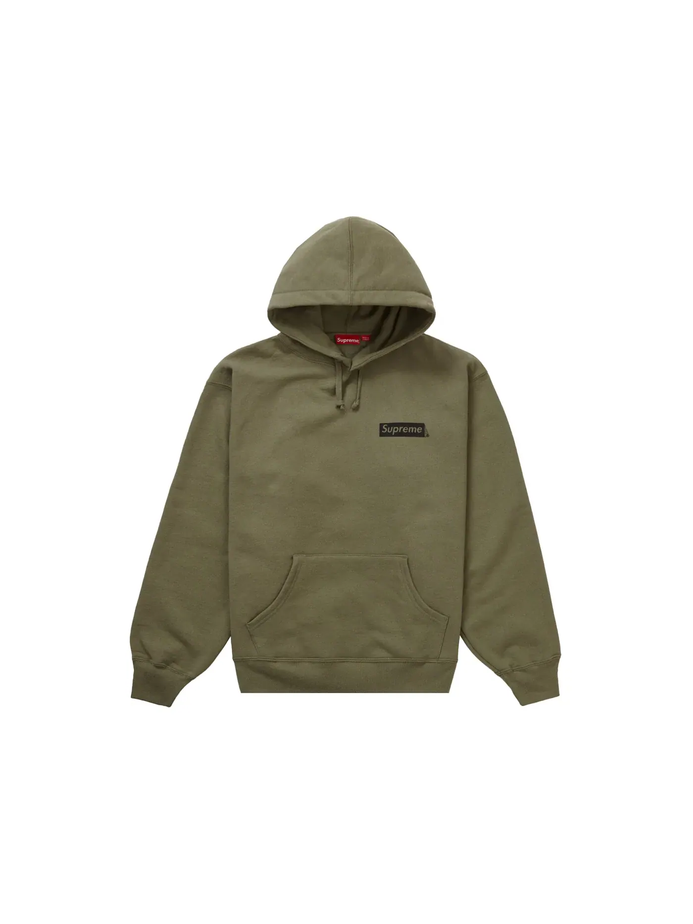 Мужской худи с капюшоном Supreme — изображение 2 из 2, светлый оливковый