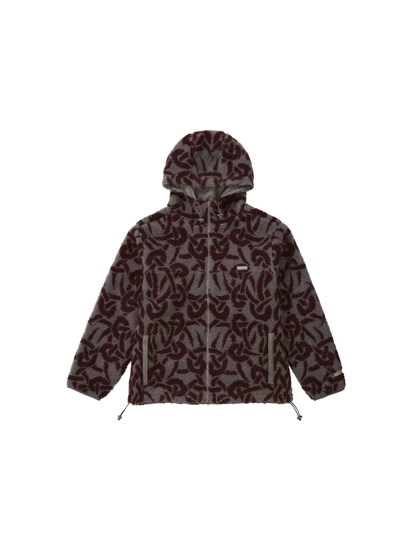 Мужская куртка с капюшоном из флиса с принтом Celtic Knot Supreme — изображение 1 из 3, серый