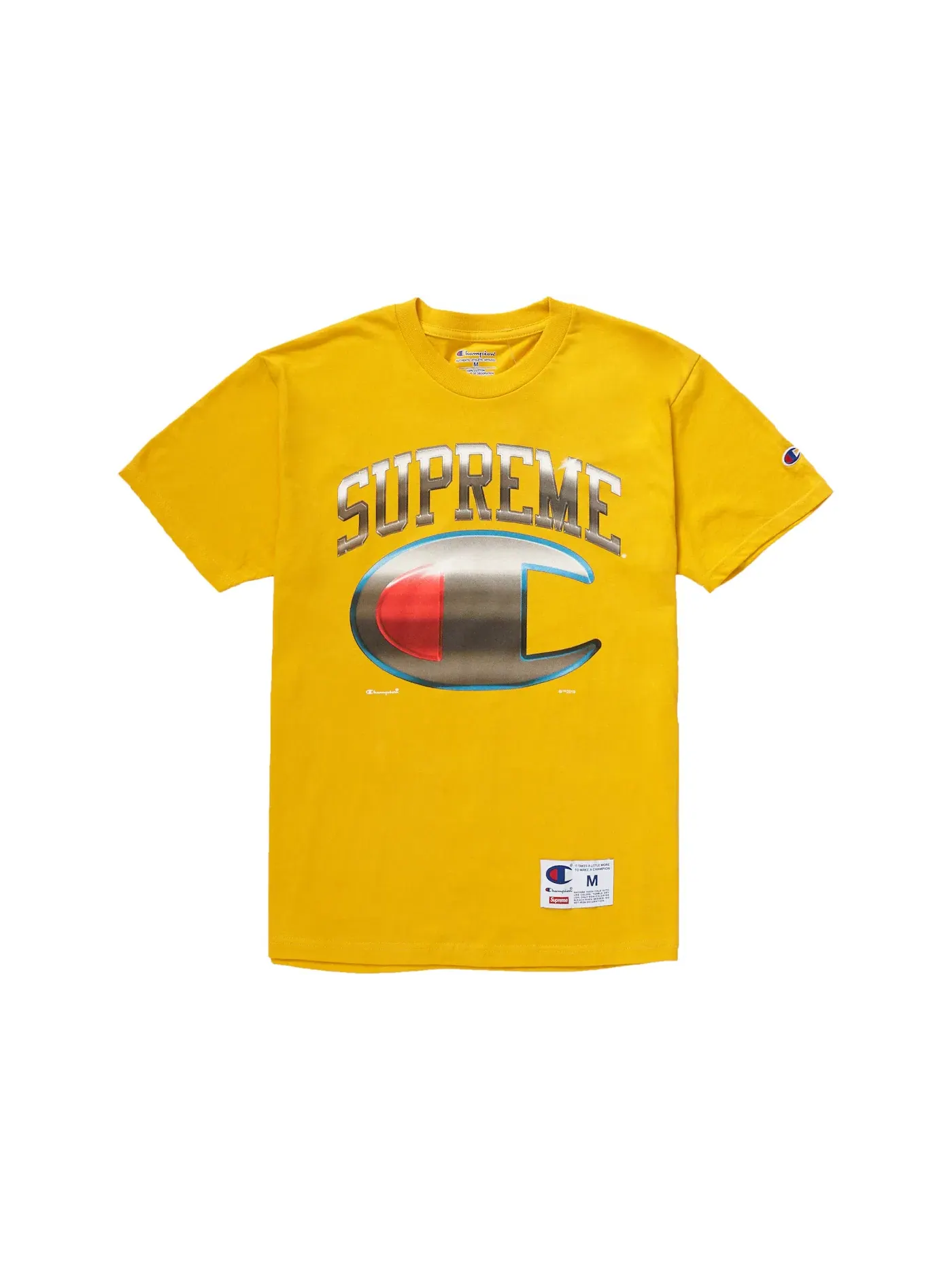 Мужская футболка с принтом Supreme Champion Chrome S/S Top — изображение 1 из 1, золото