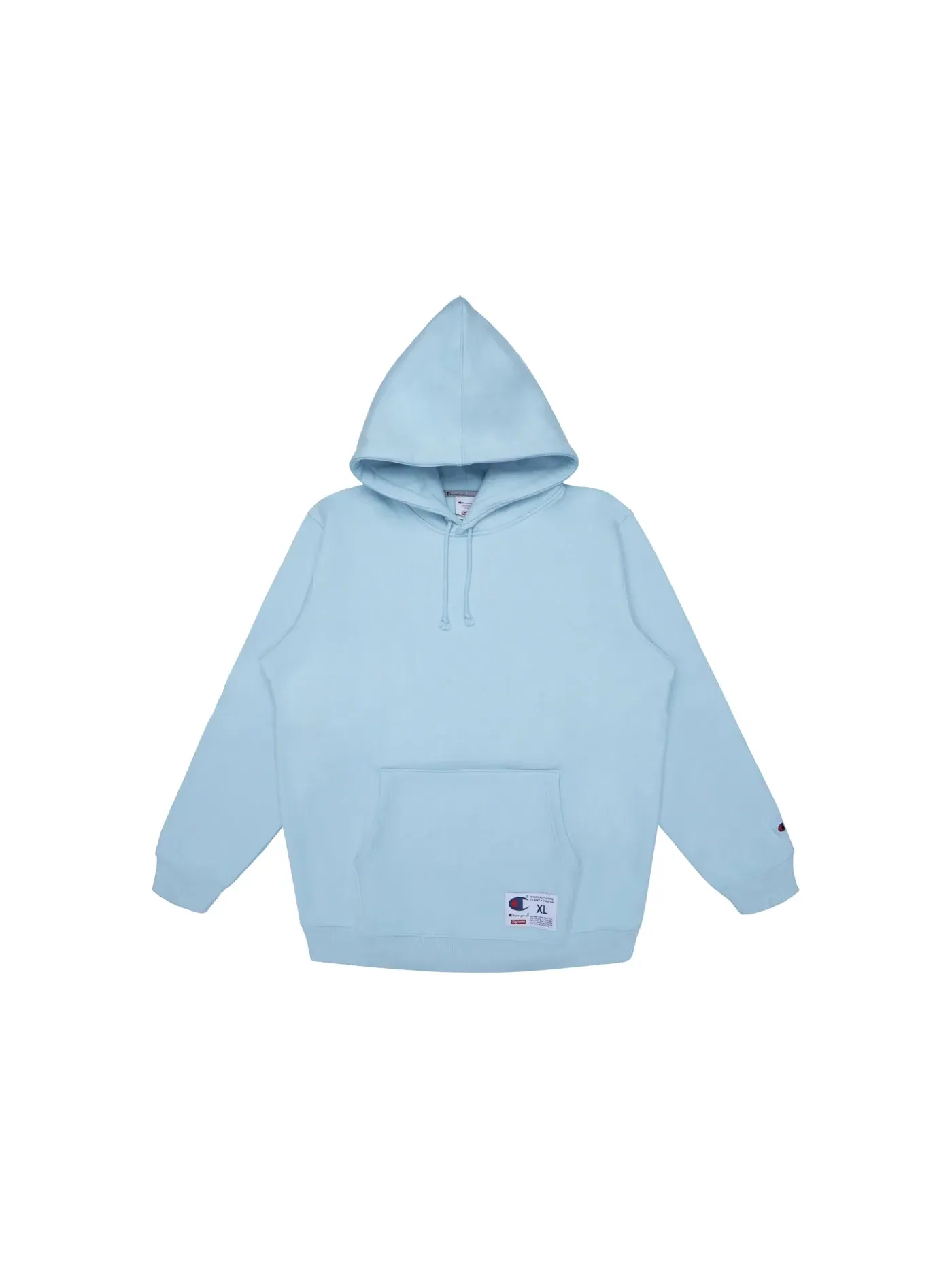 Мужской худи с принтом Supreme Sweatshirt (SS18) — изображение 1 из 2, светлый синий
