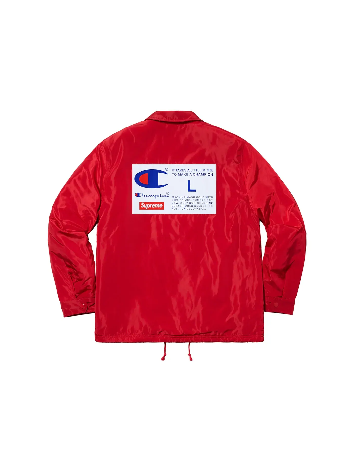 Мужская куртка-бомбер с принтом Supreme Champion Label Coaches Jacket — изображение 3 из 3, красный
