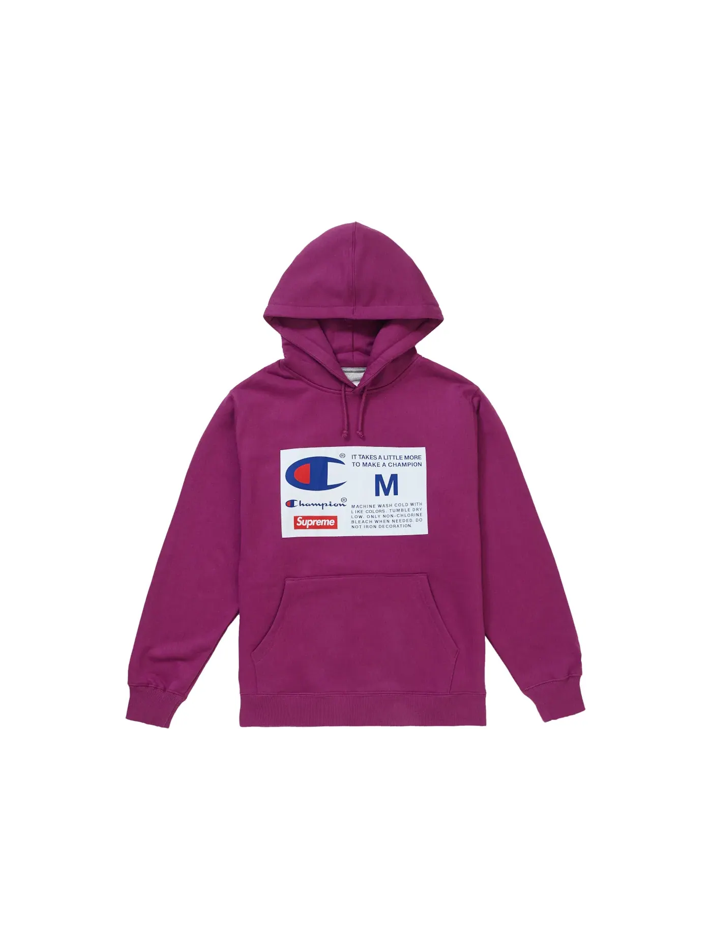 Детский худи с принтом Supreme Sweatshirt — изображение 1 из 1, яркий фиолетовый