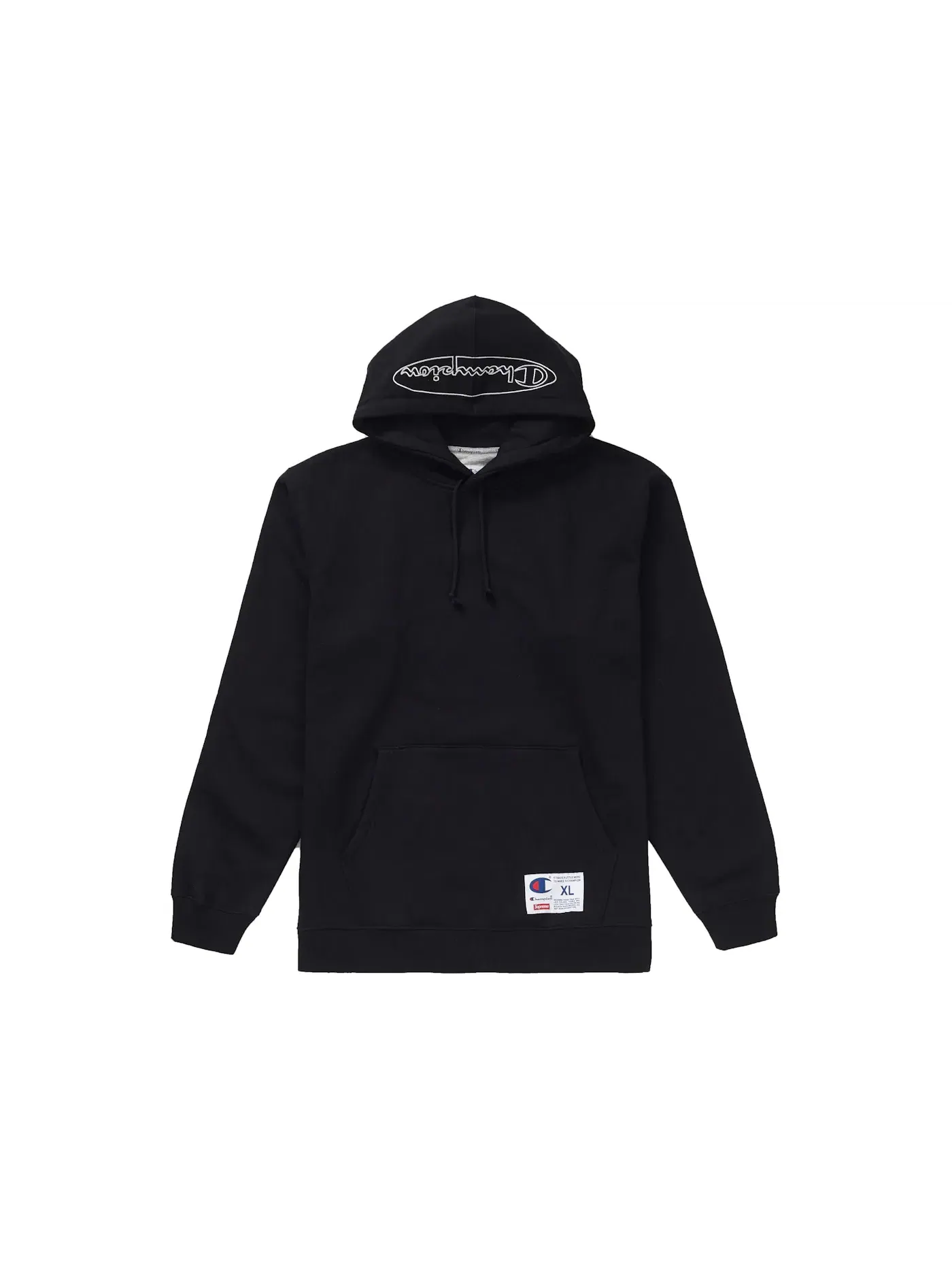 Мужской худи с принтом Supreme Hooded Sweatshirt — изображение 1 из 1, черный