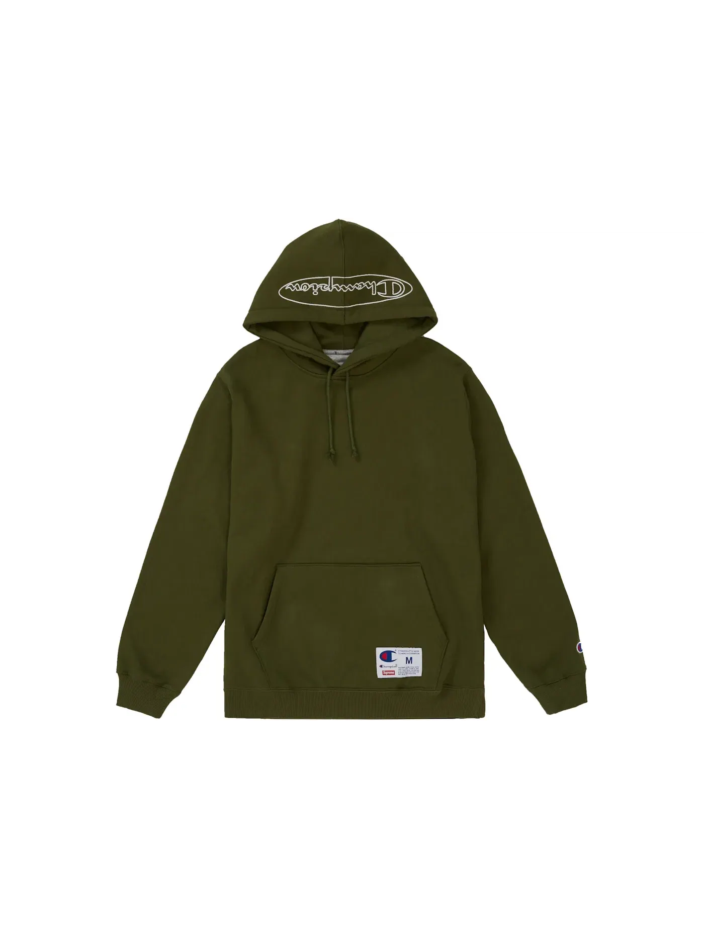 Мужской худи с принтом Supreme Hooded Sweatshirt — изображение 1 из 1, темный оливковый