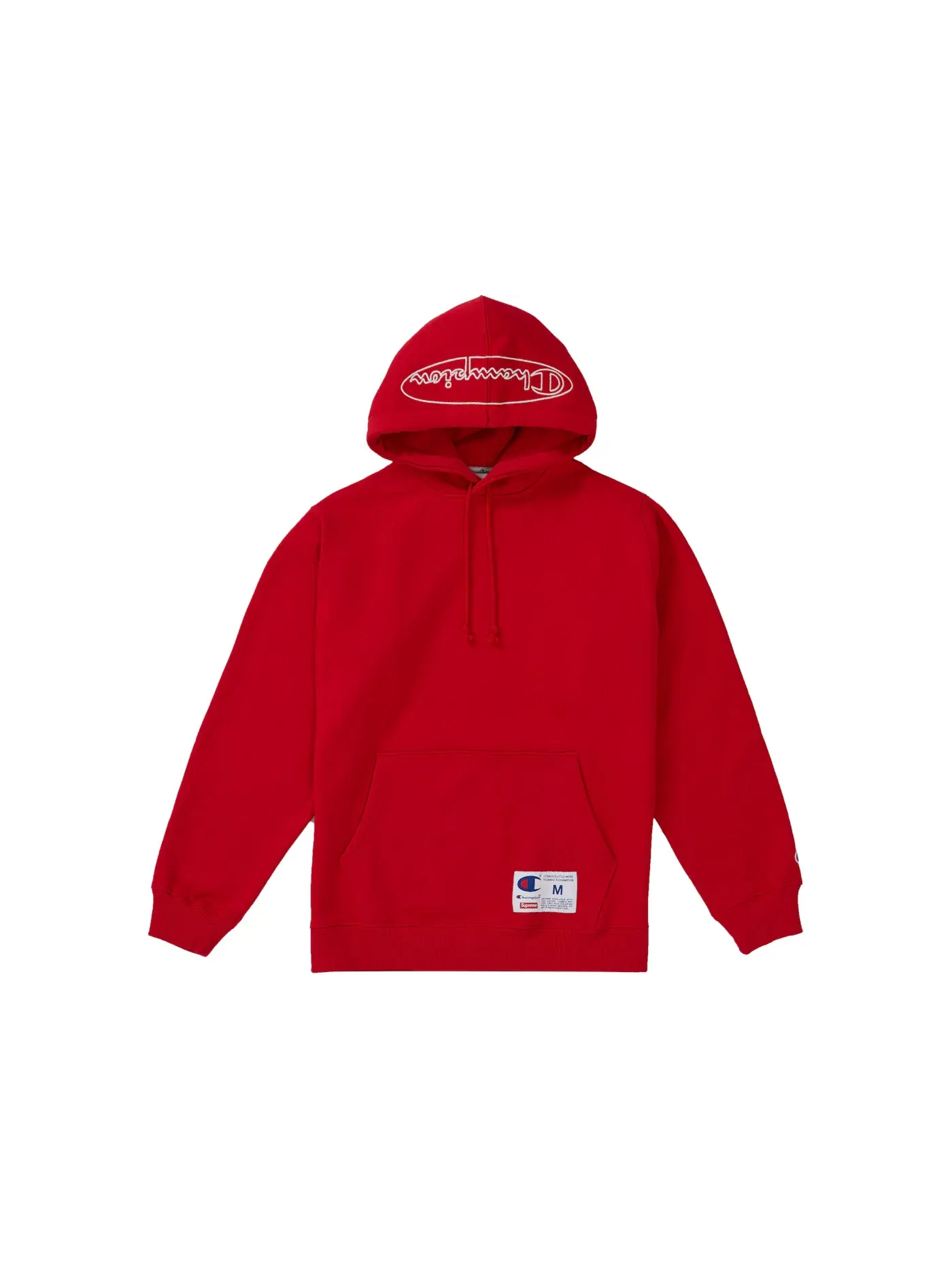 Мужской худи с принтом Supreme Champion Outline Hooded Sweatshirt — изображение 1 из 1, темный красный