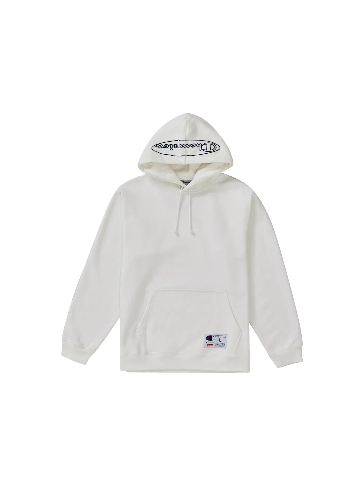 Мужской худи с принтом Supreme Hooded Sweatshirt — изображение 1 из 1, белый