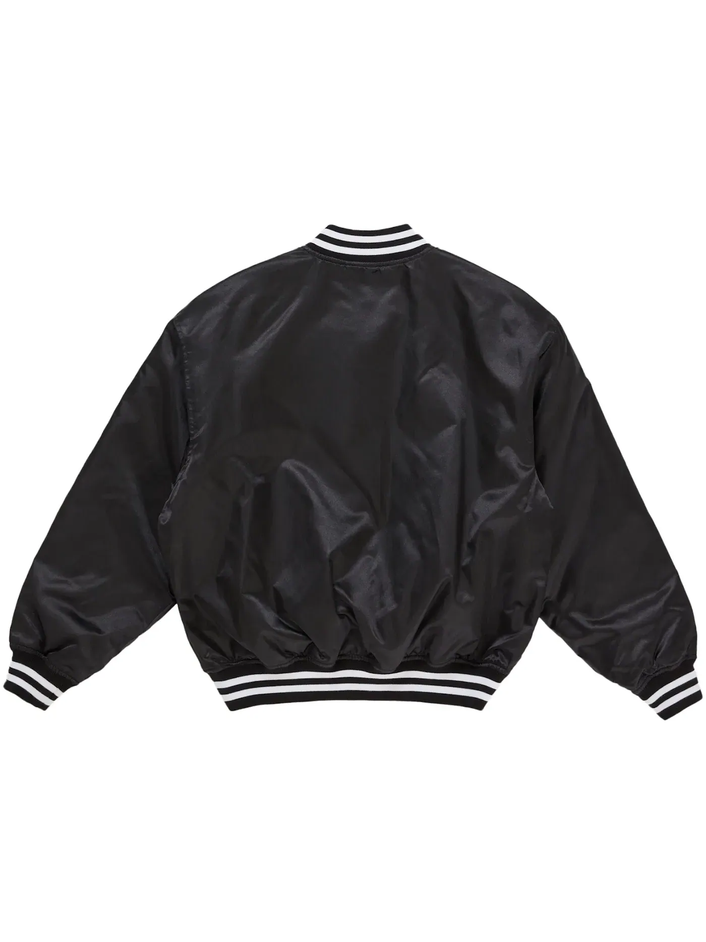Мужская куртка из атласа с принтом Varsity Supreme — изображение 3 из 3, черный