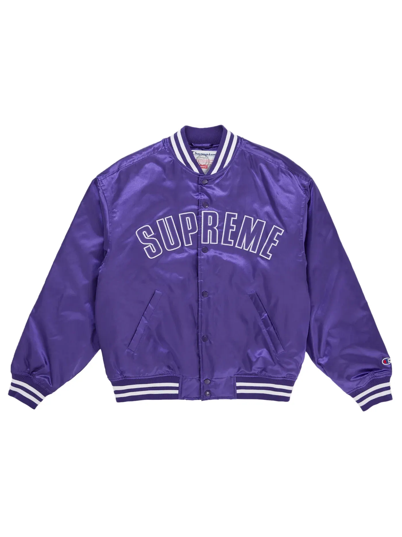 Мужская куртка из сатина с принтом Jacket Supreme — изображение 1 из 3, фиолетовый
