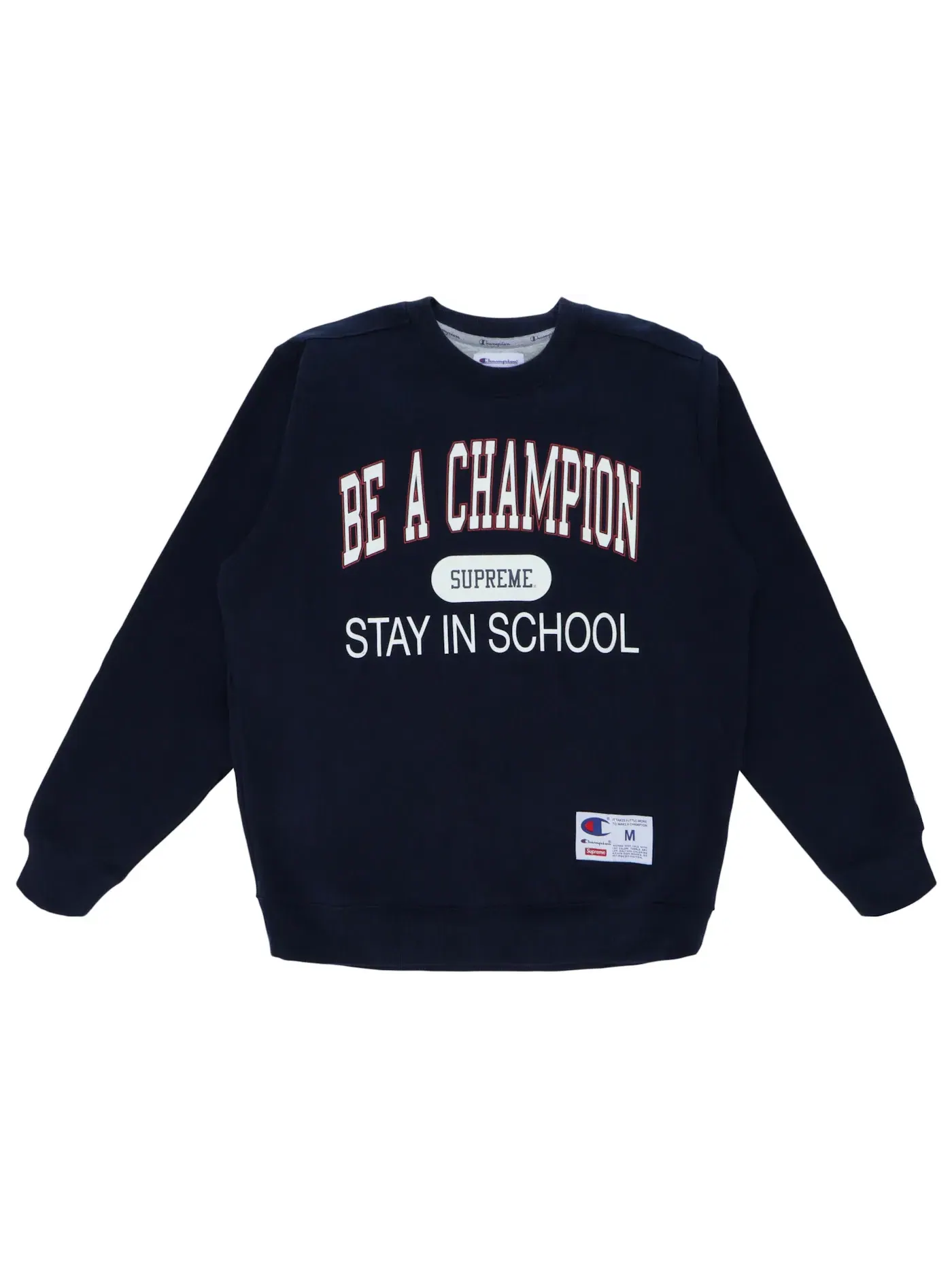 Мужской свитшот с длинным рукавом Crewneck Supreme — изображение 1 из 1, темно-синий