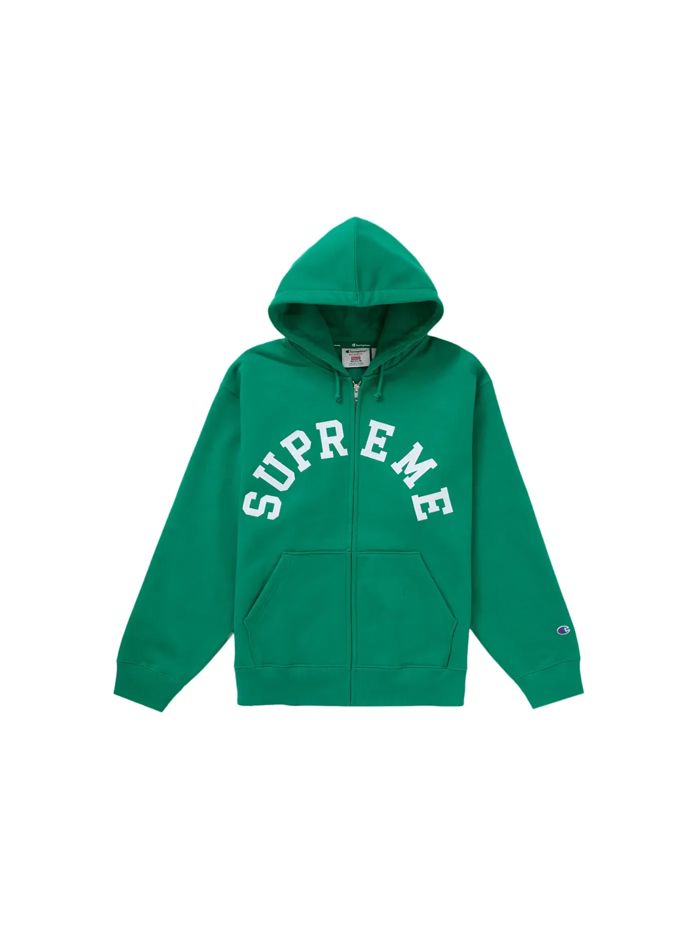 Мужская худи на молнии с капюшоном Supreme Champion Zip Up Hooded Sweatshirt — изображение 1 из 1, зеленый
