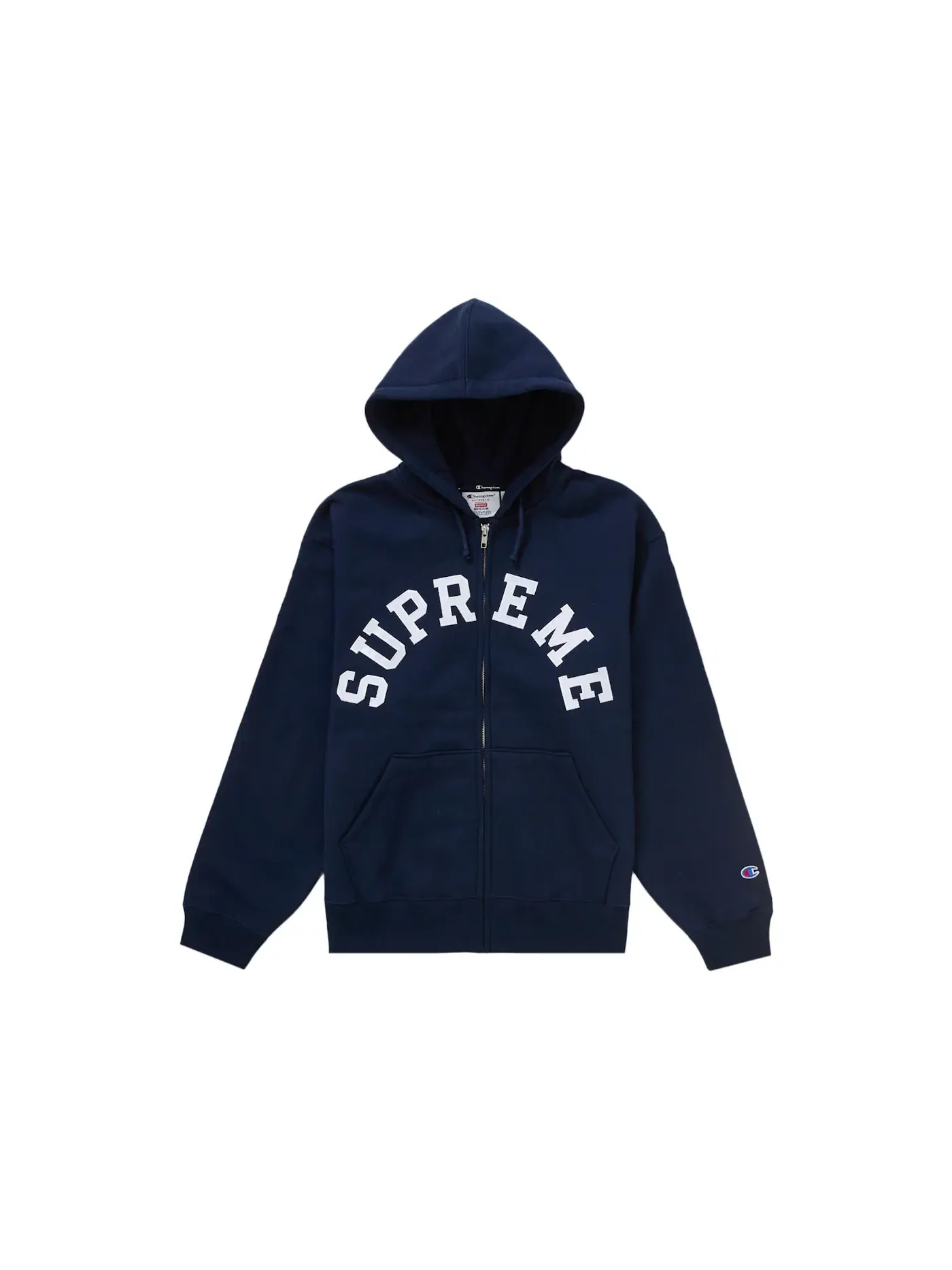 Мужская худи на молнии Supreme Champion Zip Up Hooded Sweatshirt Supreme — изображение 1 из 1, темно-синий