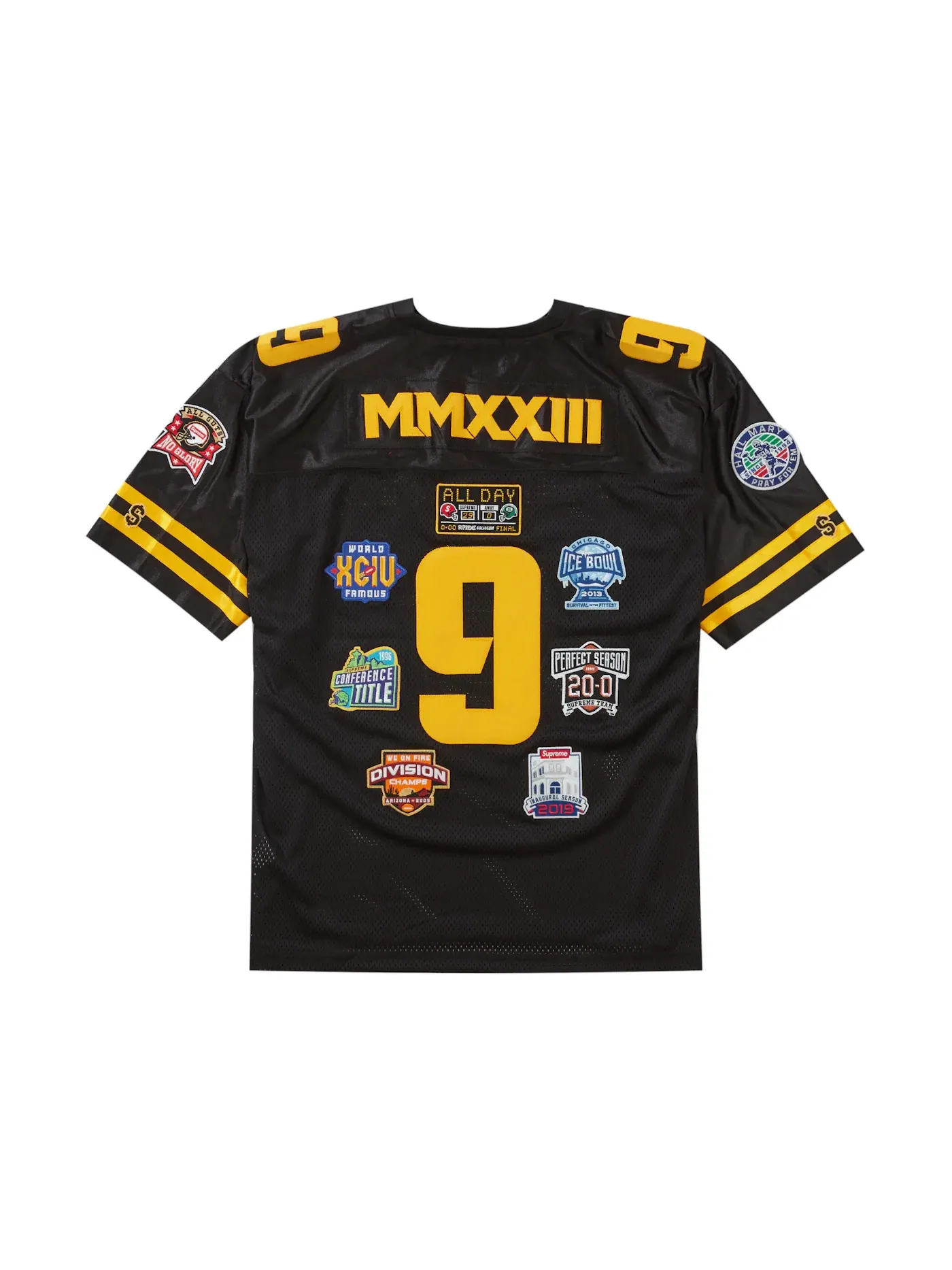 Мужская футбольная джерси с вышивкой Supreme Championships Jersey Supreme — изображение 2 из 2, черный