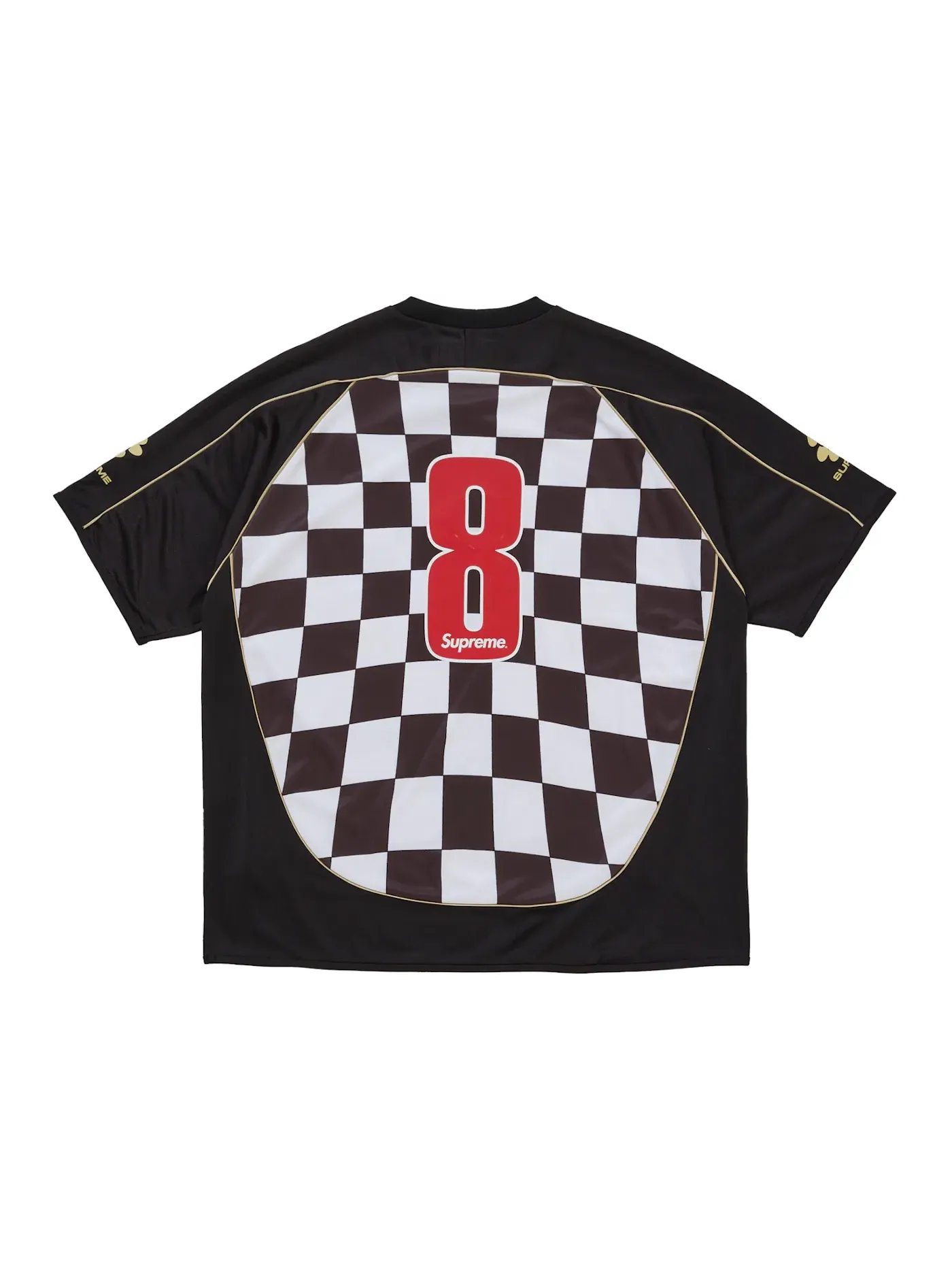 Мужская футболка-джерси с шахматным принтом Supreme Jersey — изображение 2 из 2, черный