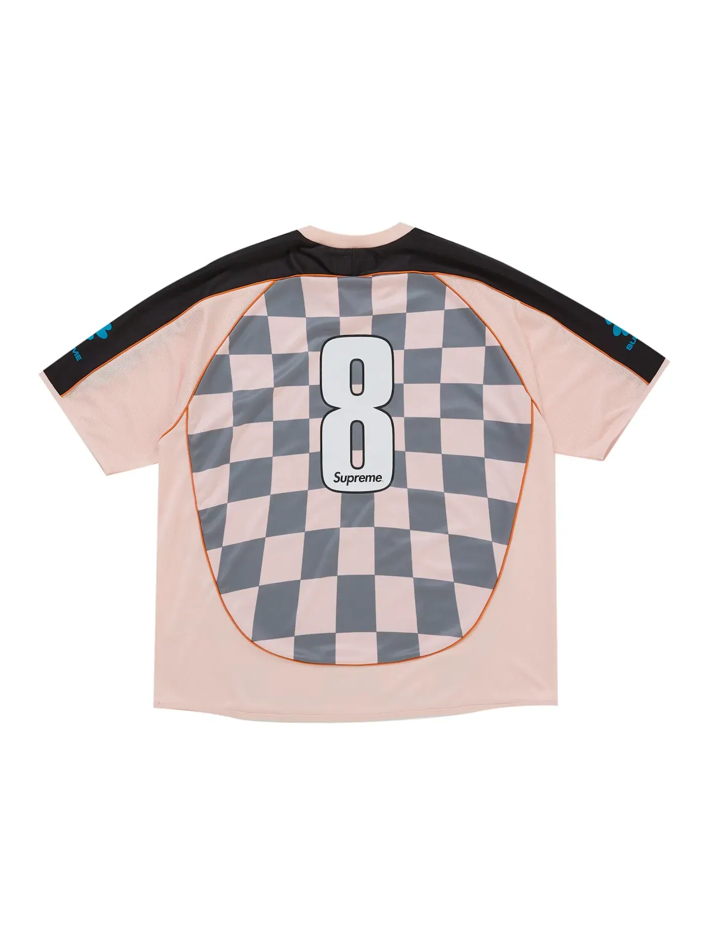 Мужская футболка с принтом Checkerboard Soccer Jersey Supreme — изображение 2 из 2, розовый
