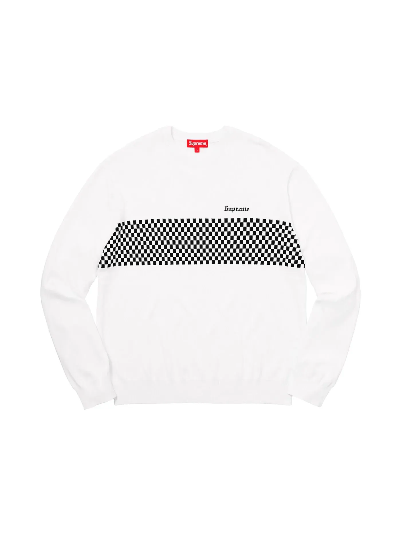 Мужской свитер с принтом Supreme Sweater — изображение 1 из 1, белый