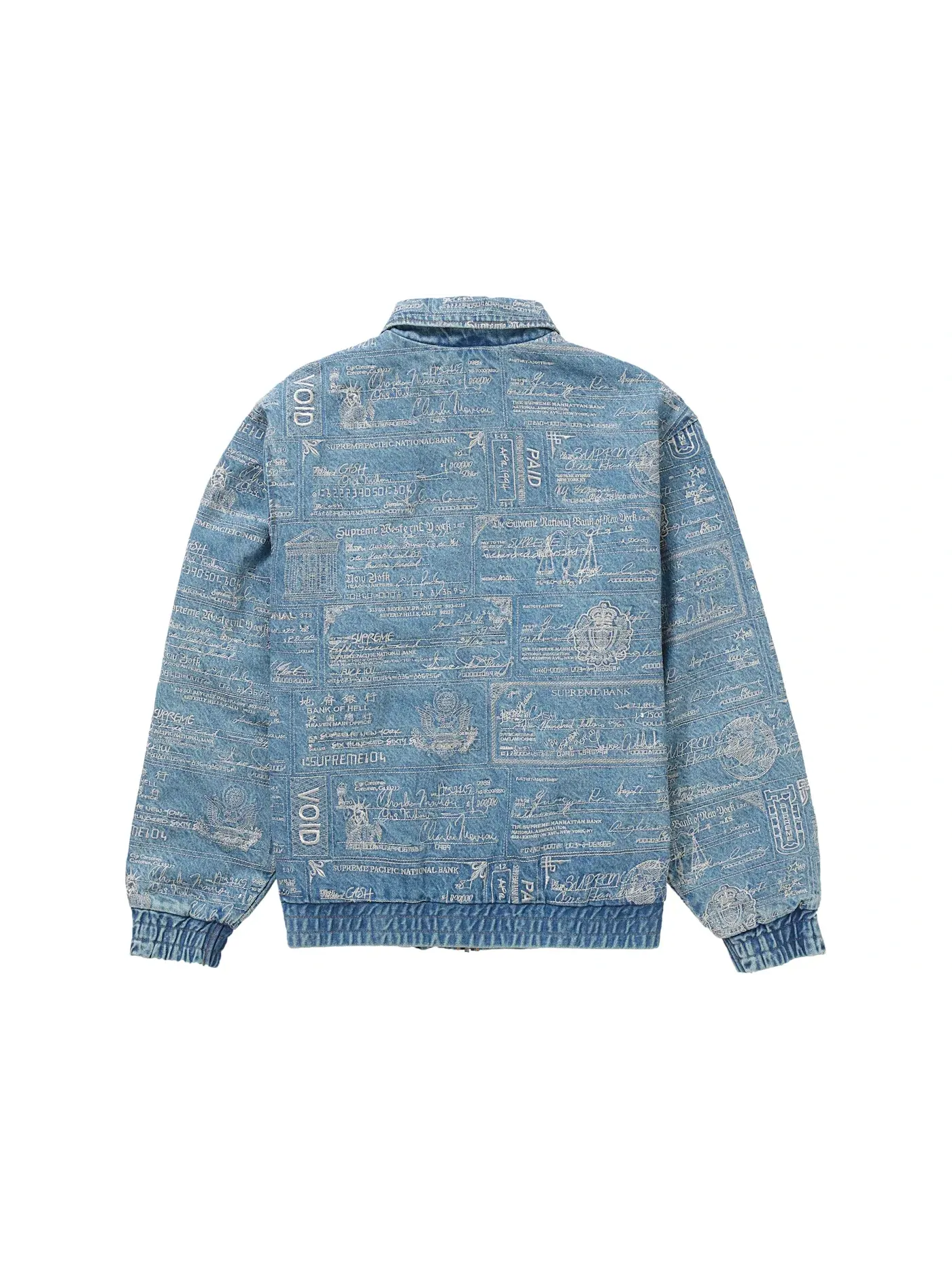 Мужская джинсовая куртка с вышивкой Supreme Checks Supreme — изображение 2 из 3, синий