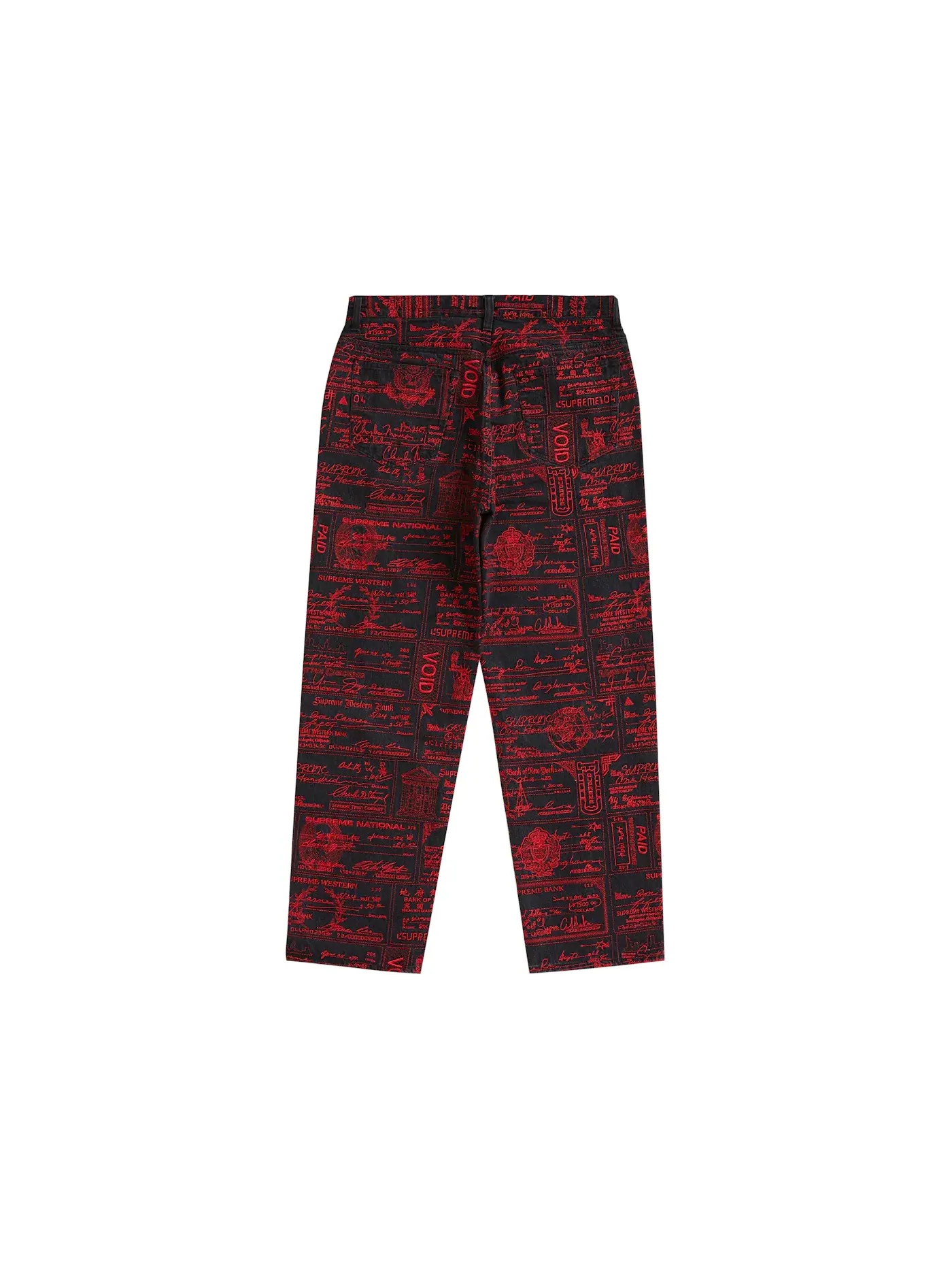 Мужские джинсы с вышивкой Supreme Checks Jean — изображение 2 из 2, черный