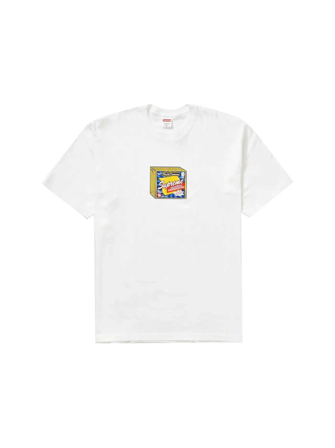 Мужская футболка с принтом Cheese Tee Supreme — изображение 1 из 1, белый