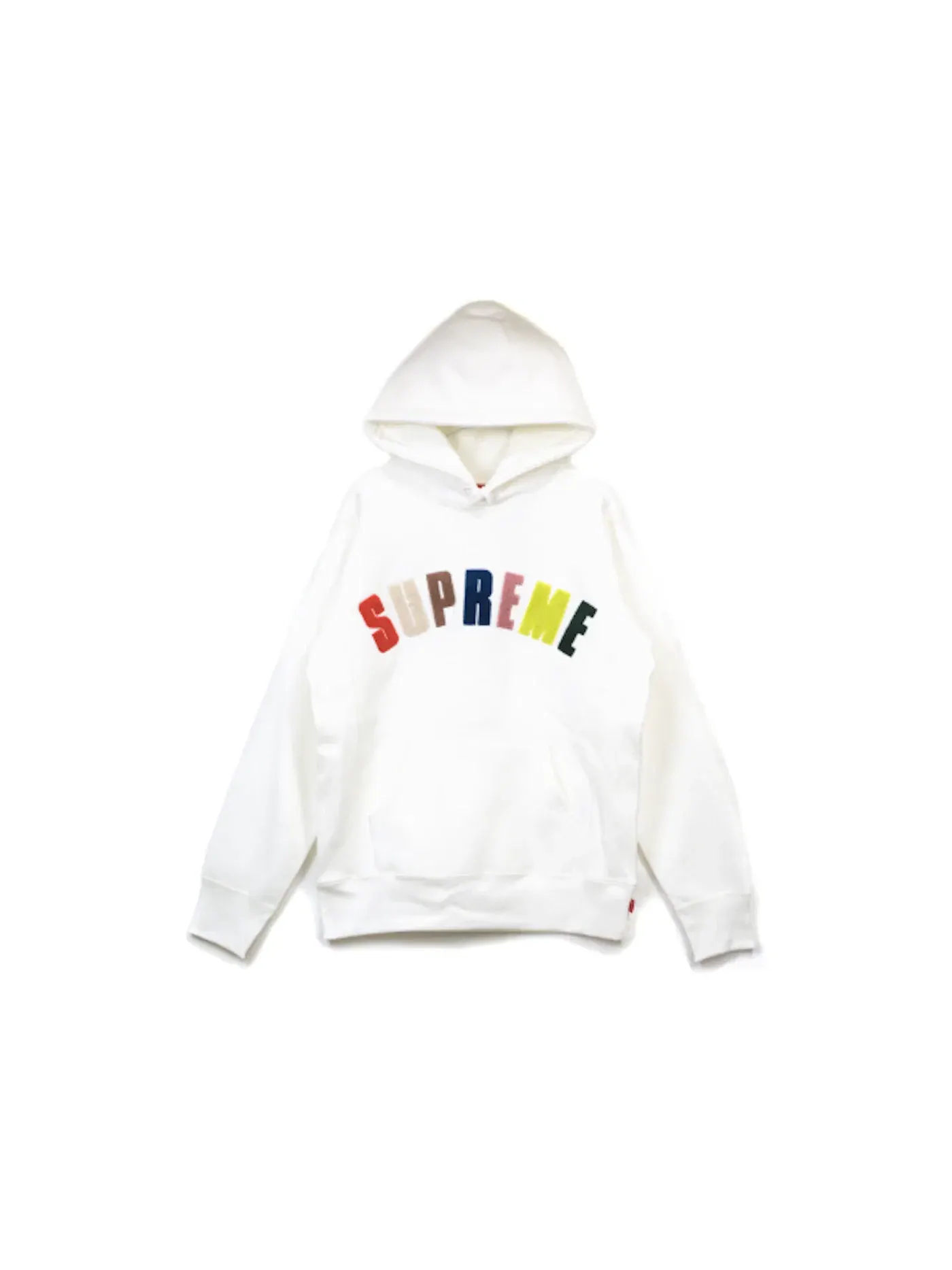 Мужская худи с принтом Supreme Chenille Arc Logo Sweatshirt — изображение 1 из 1, белый
