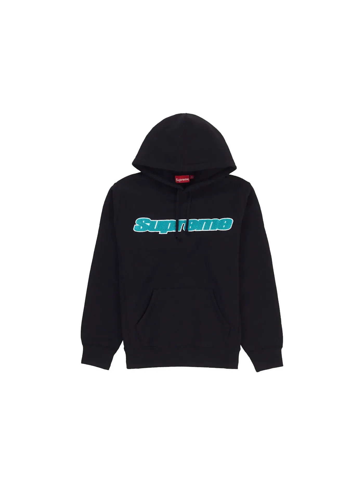 Мужская худи с принтом Supreme Chenille Hooded Sweatshirt — изображение 1 из 1, черный