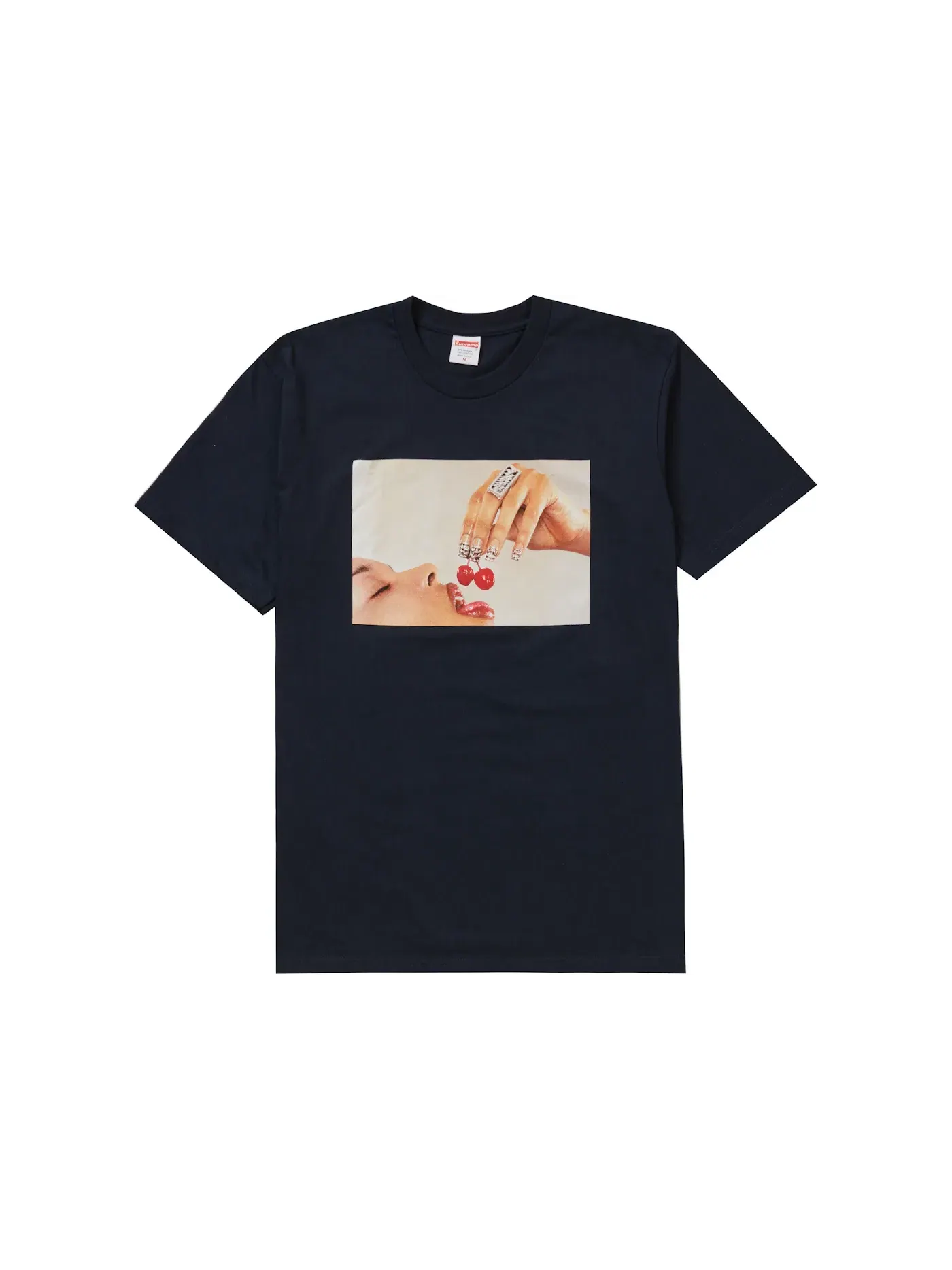 Мужская футболка с принтом Supreme Cherries Tee Supreme — изображение 1 из 1, темно-синий