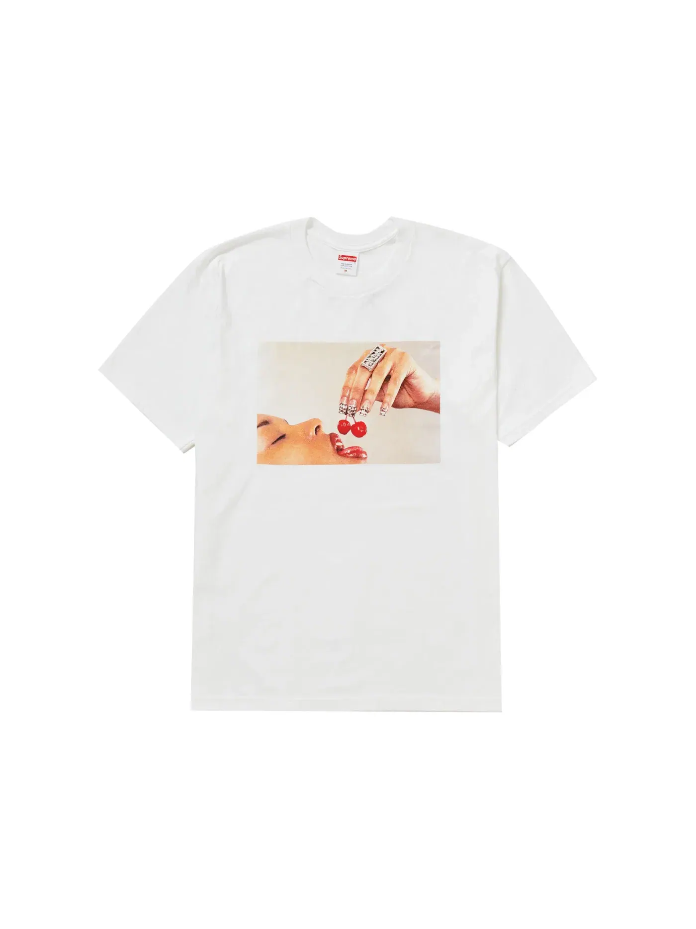 Мужская футболка с принтом Supreme Cherries Tee Supreme — изображение 1 из 1, белый