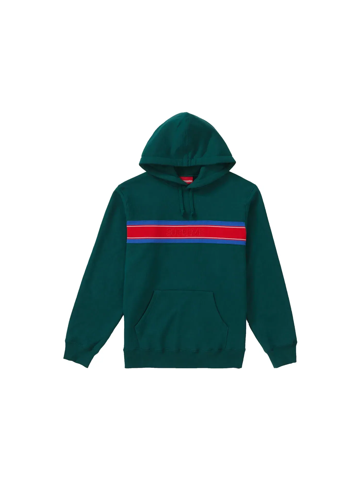 Мужской худи с принтом Supreme Hooded Sweatshirt — изображение 1 из 1, темный зеленый