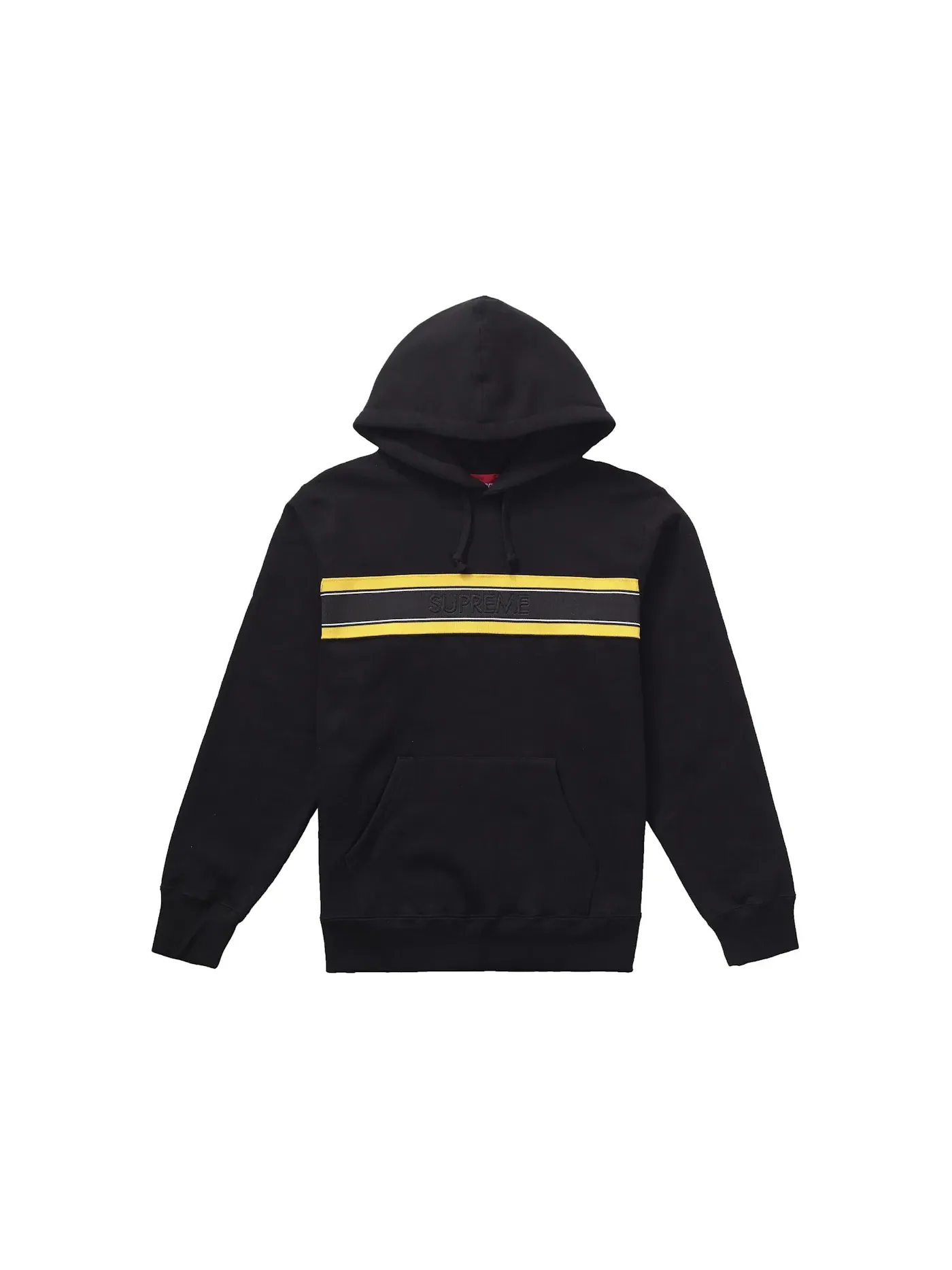 Мужская худи с принтом Supreme Hooded Sweatshirt — изображение 1 из 1, черный