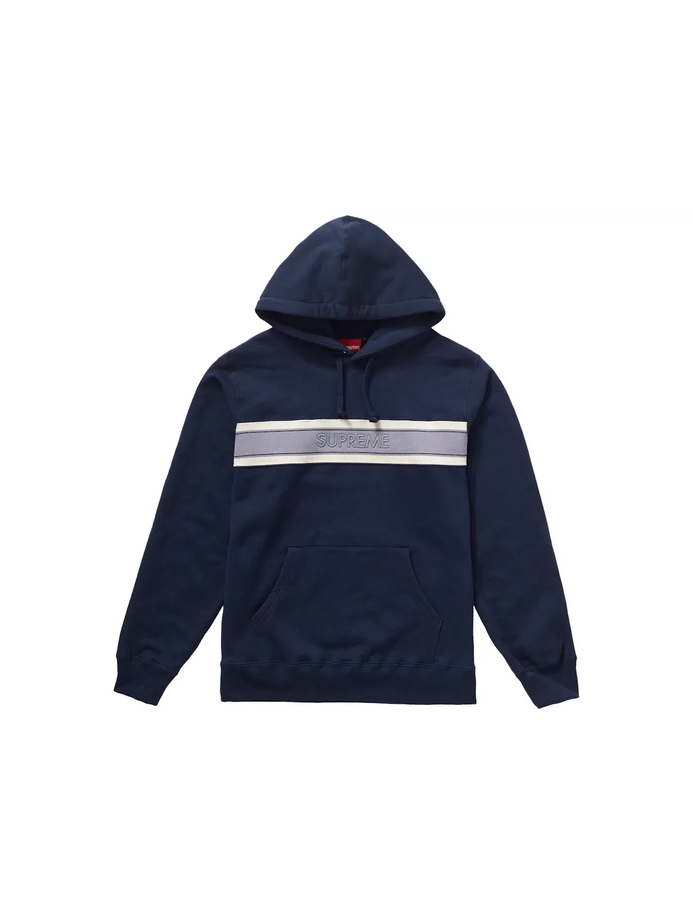 Мужская худи с принтом Supreme Hooded Sweatshirt — изображение 1 из 1, темно-синий
