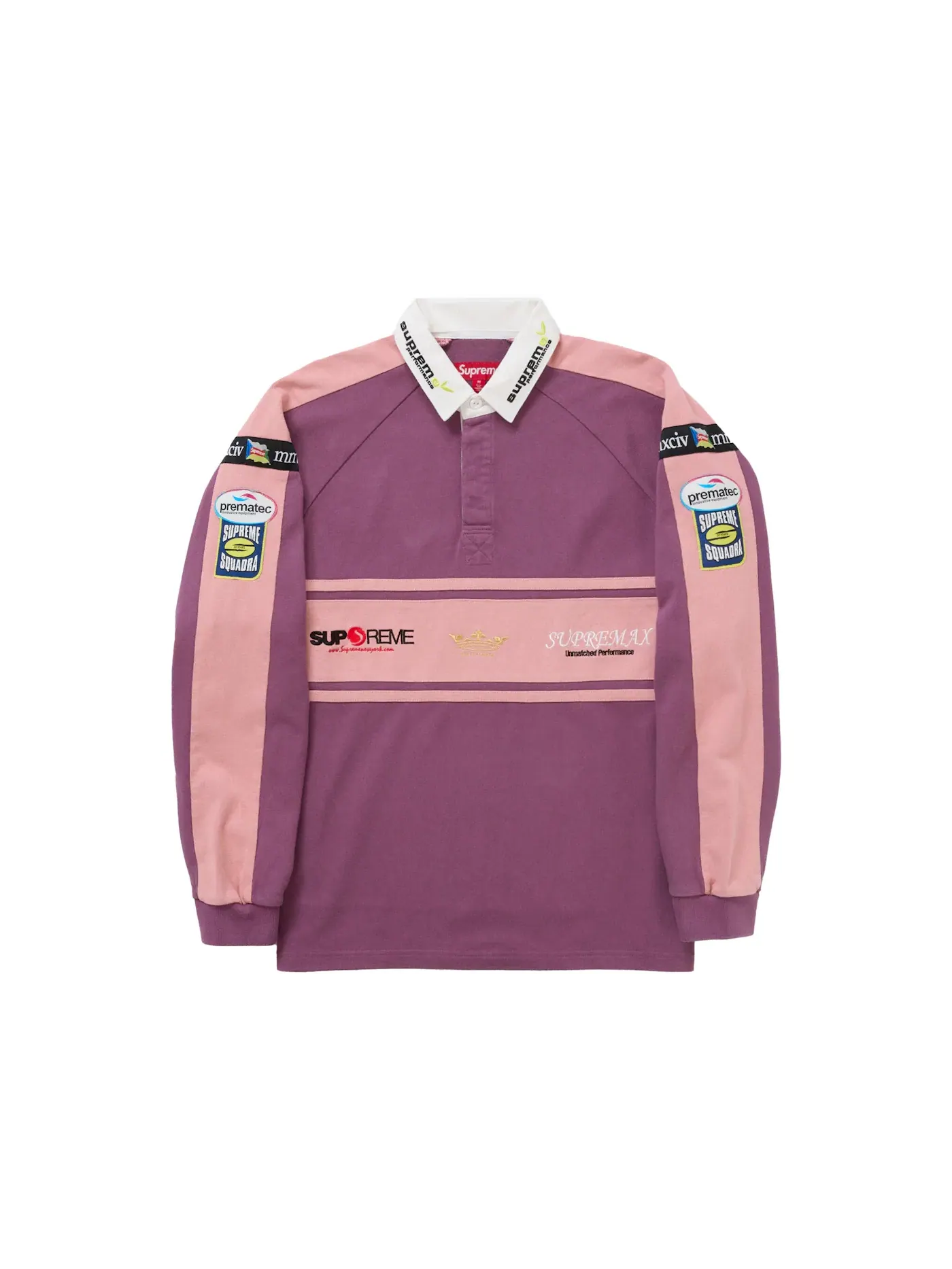 Мужская рубашка регби с полосой Supreme — изображение 1 из 2, фиолетовый