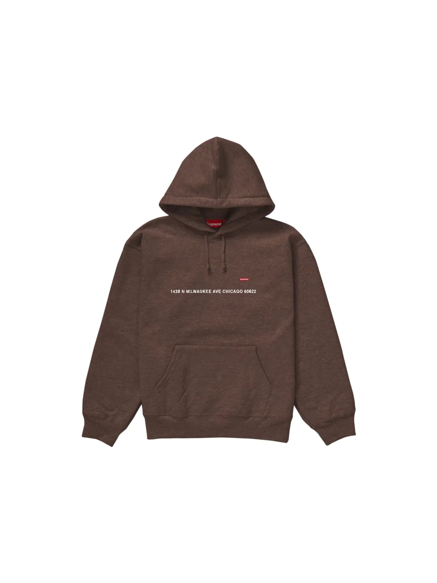 Мужской худи с нагрудным принтом Supreme Sweatshirt (Chicago Shop) — изображение 1 из 1, коричневый
