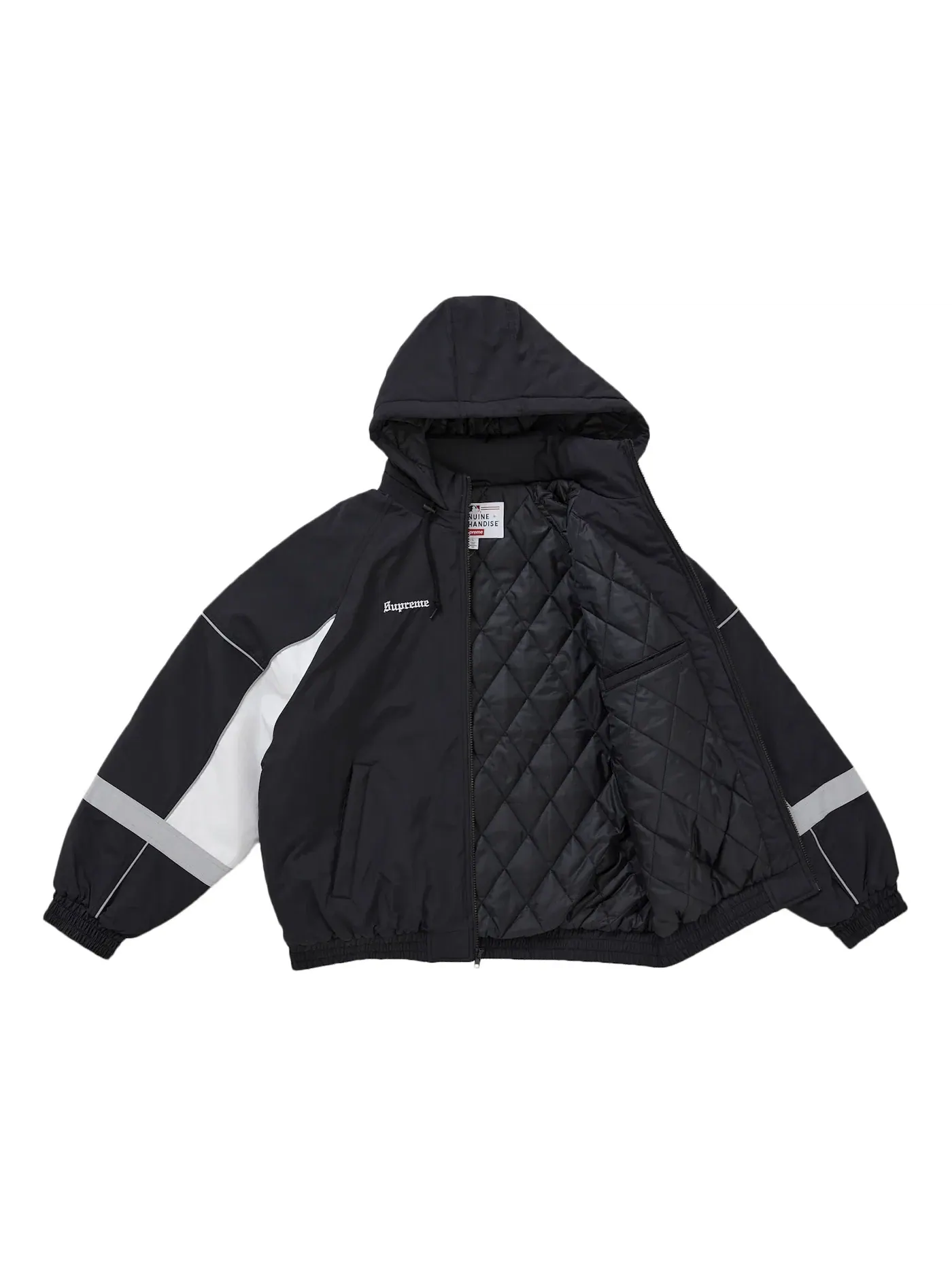 Мужская куртка с принтом Supreme Chicago White Sox Stadium Jacket — изображение 2 из 3, черный