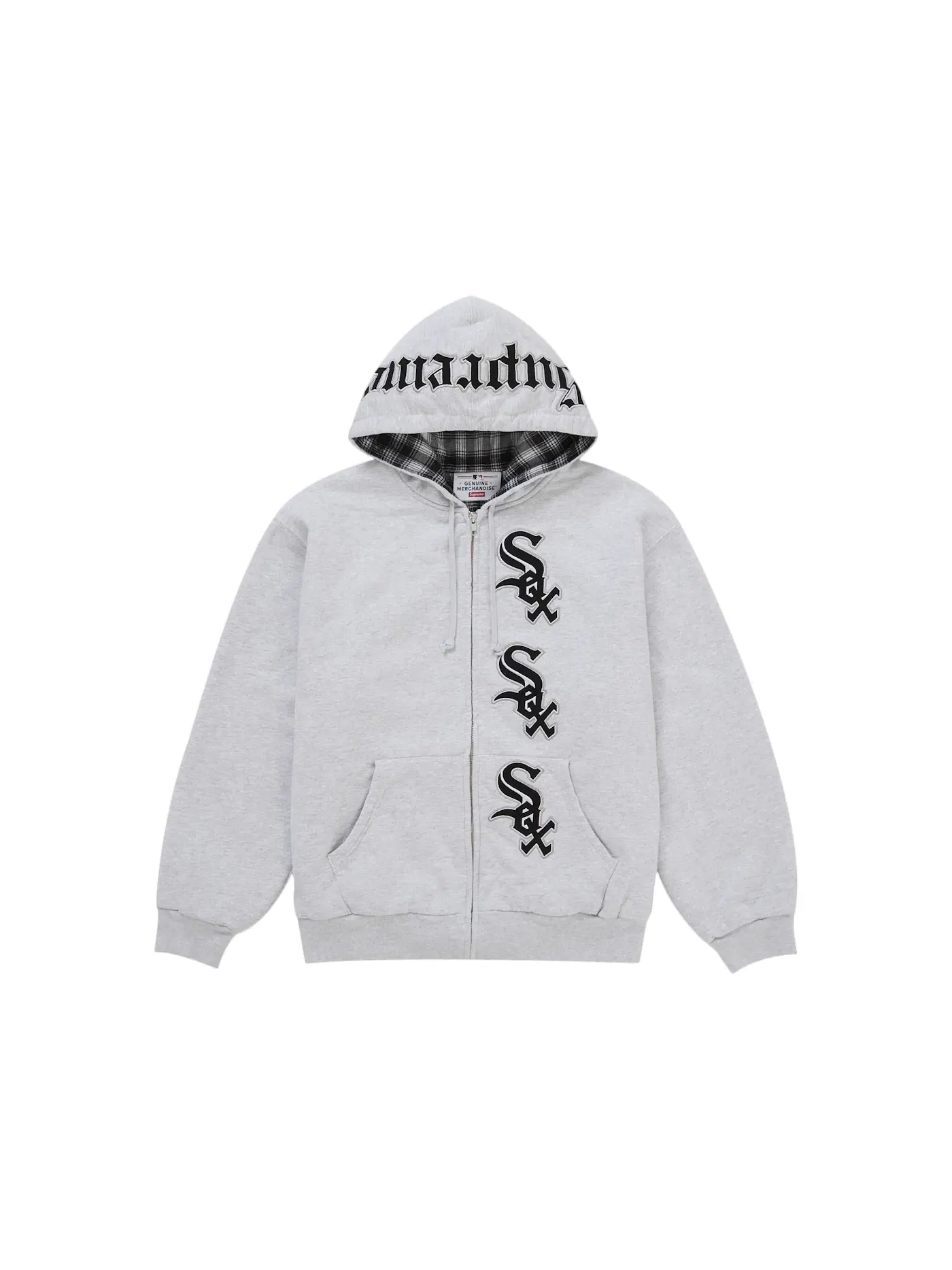Мужская худи на молнии Supreme Chicago White Sox Zip Up — изображение 1 из 3, серый
