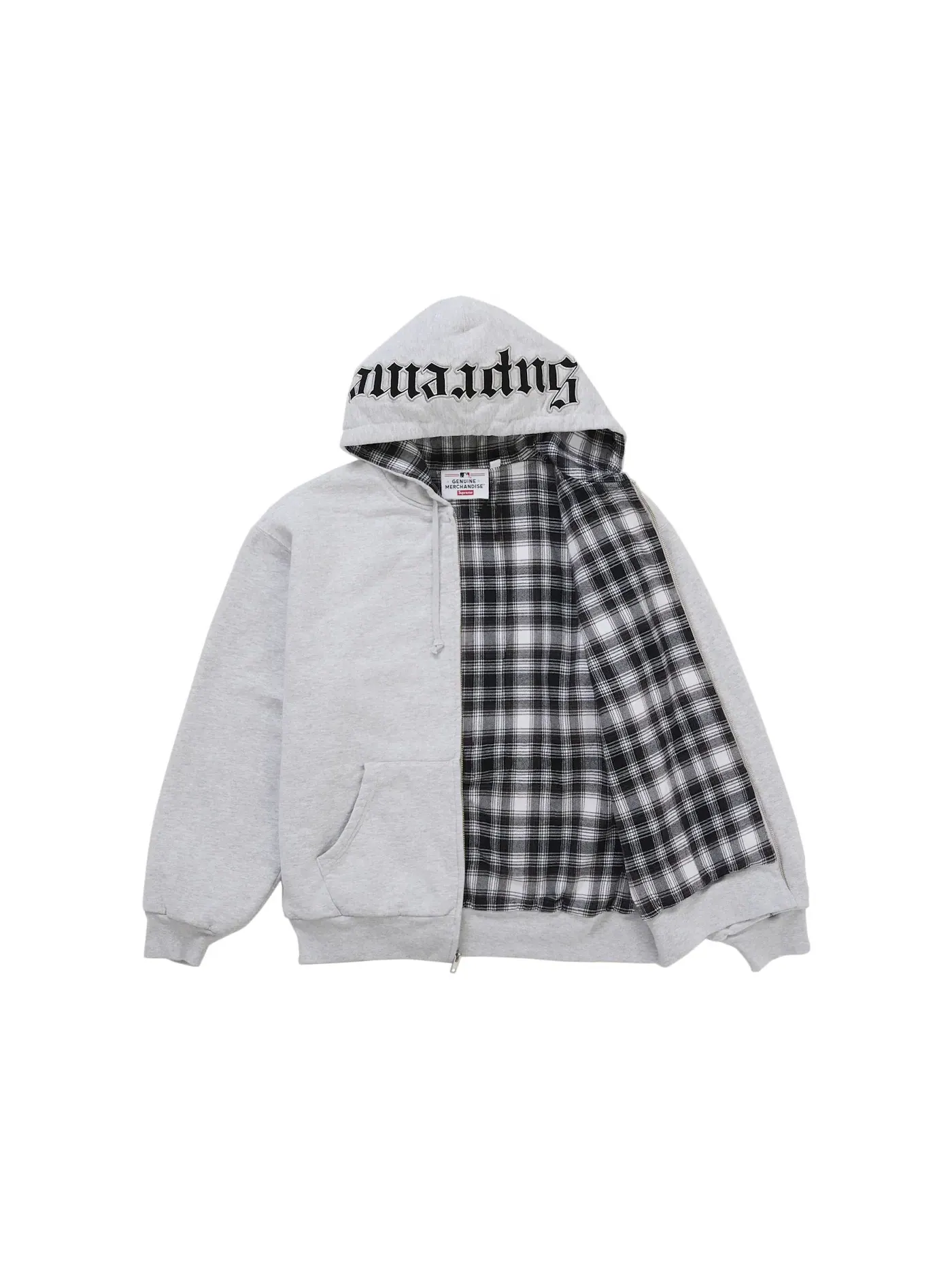 Мужская худи на молнии Supreme Chicago White Sox Zip Up — изображение 2 из 3, серый