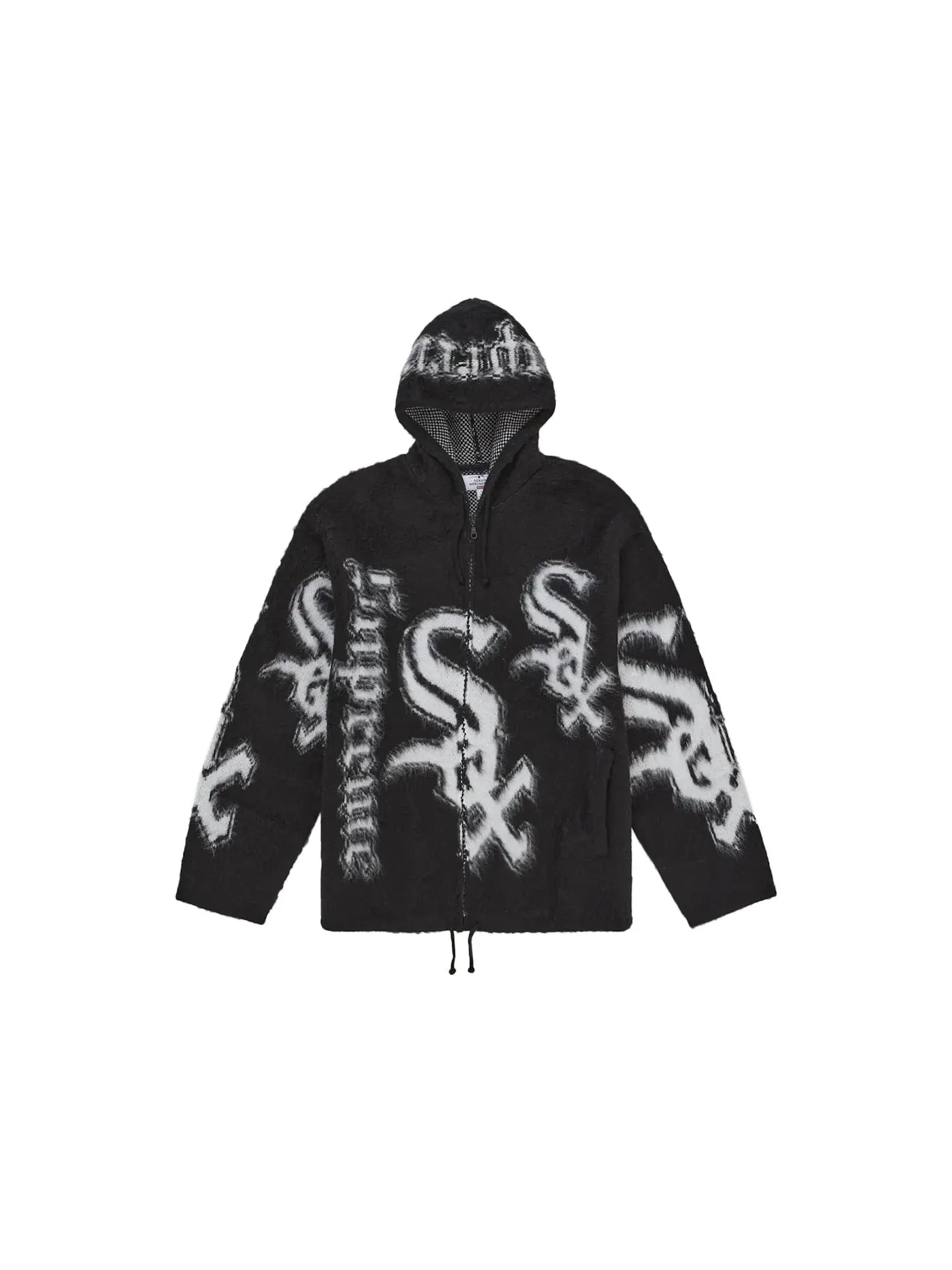 Мужской свитер с капюшоном на молнии Chicago White Sox Supreme — изображение 1 из 1, черный