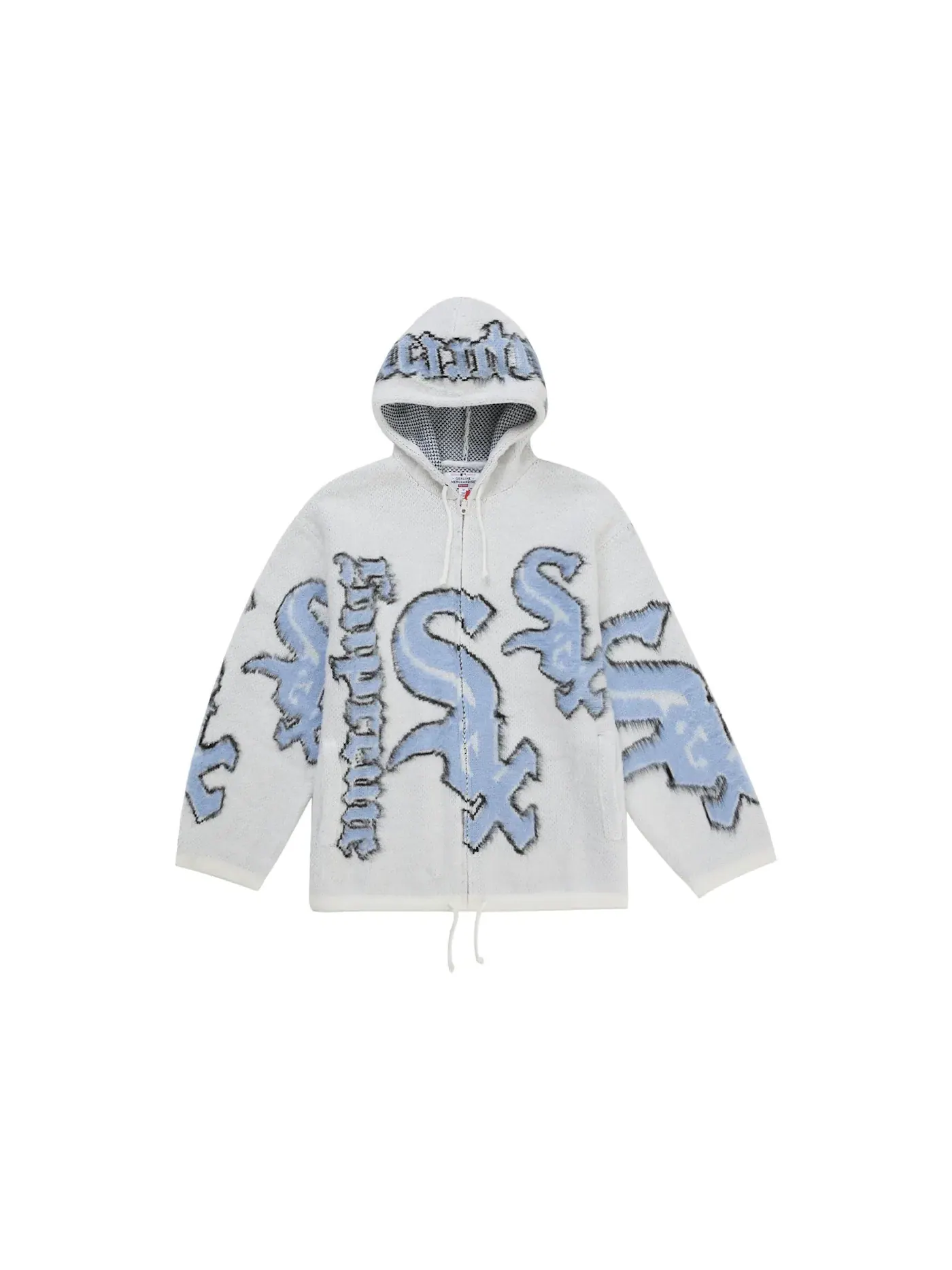 Мужской свитер на молнии с капюшоном Sweater Supreme — изображение 1 из 1, белый
