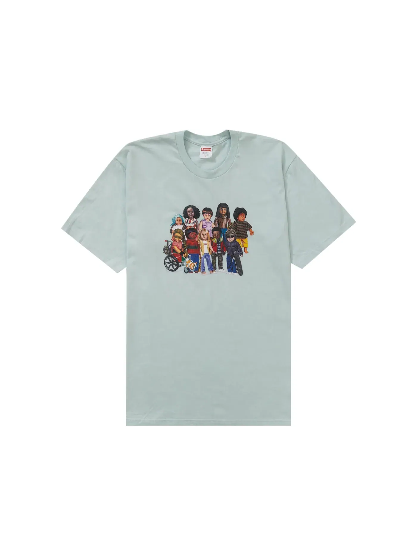 Мужская футболка с принтом Supreme Tee — изображение 1 из 1, бледный синий