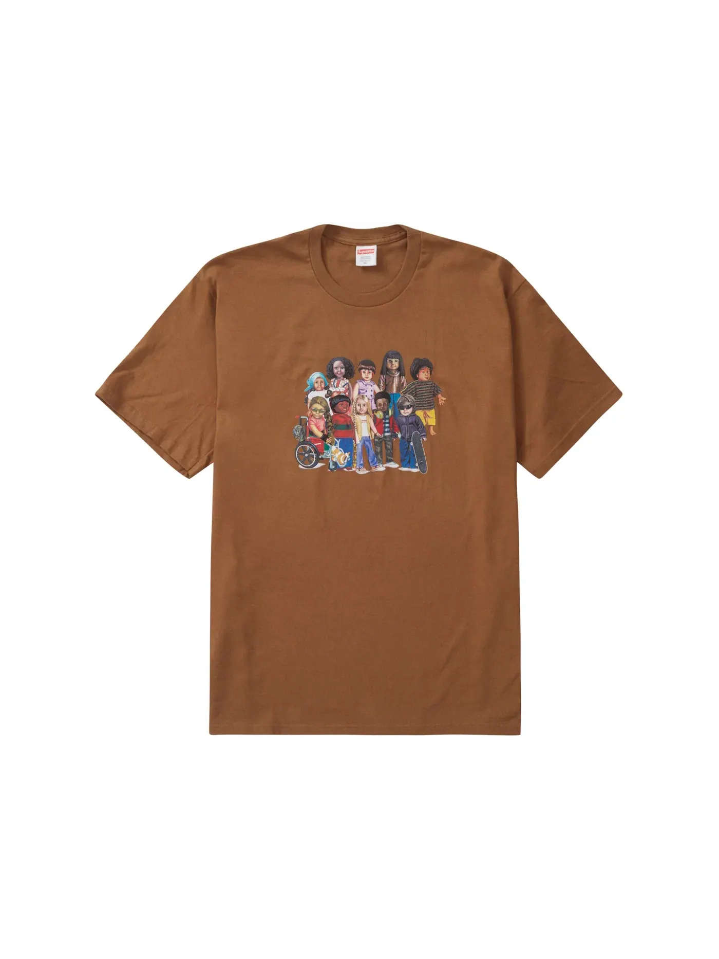 Мужская футболка с принтом Supreme Tee — изображение 1 из 1, коричневый