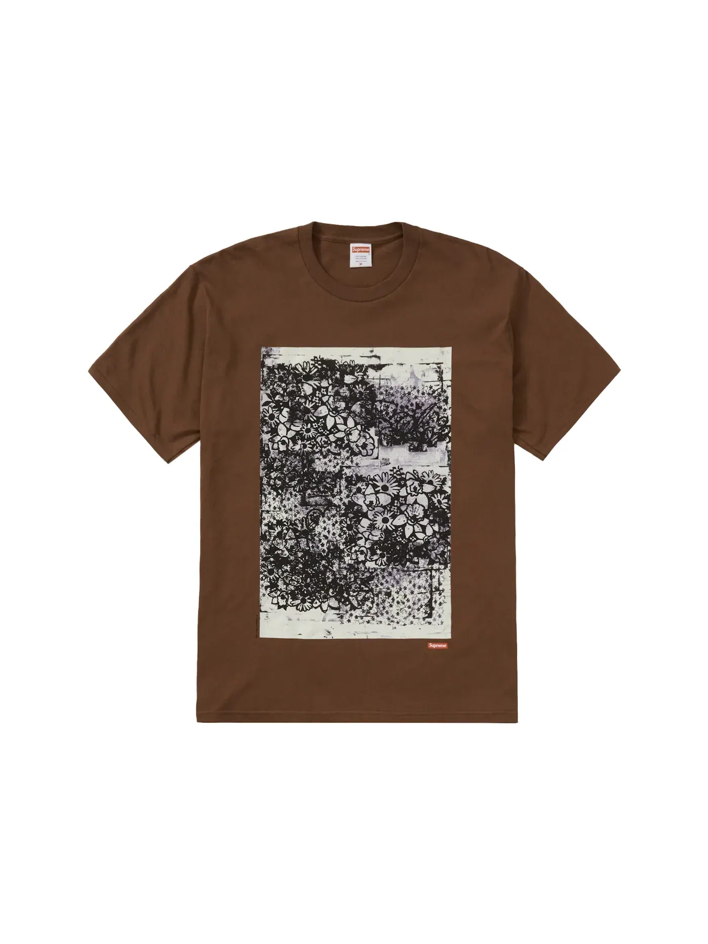 Мужская футболка с принтом Supreme Christopher Wool 1995 Tee — изображение 1 из 1, коричневый
