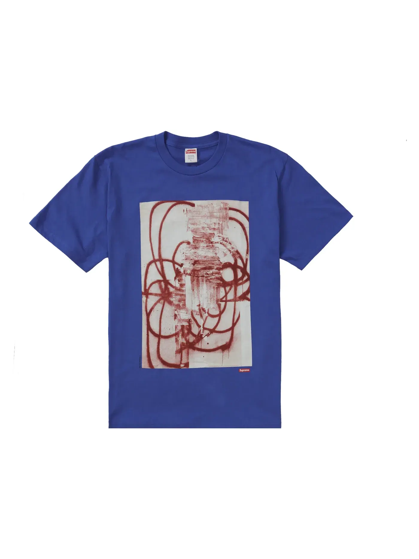 Мужская футболка с принтом Supreme Christopher Wool 2001 Tee — изображение 1 из 1, королевский
