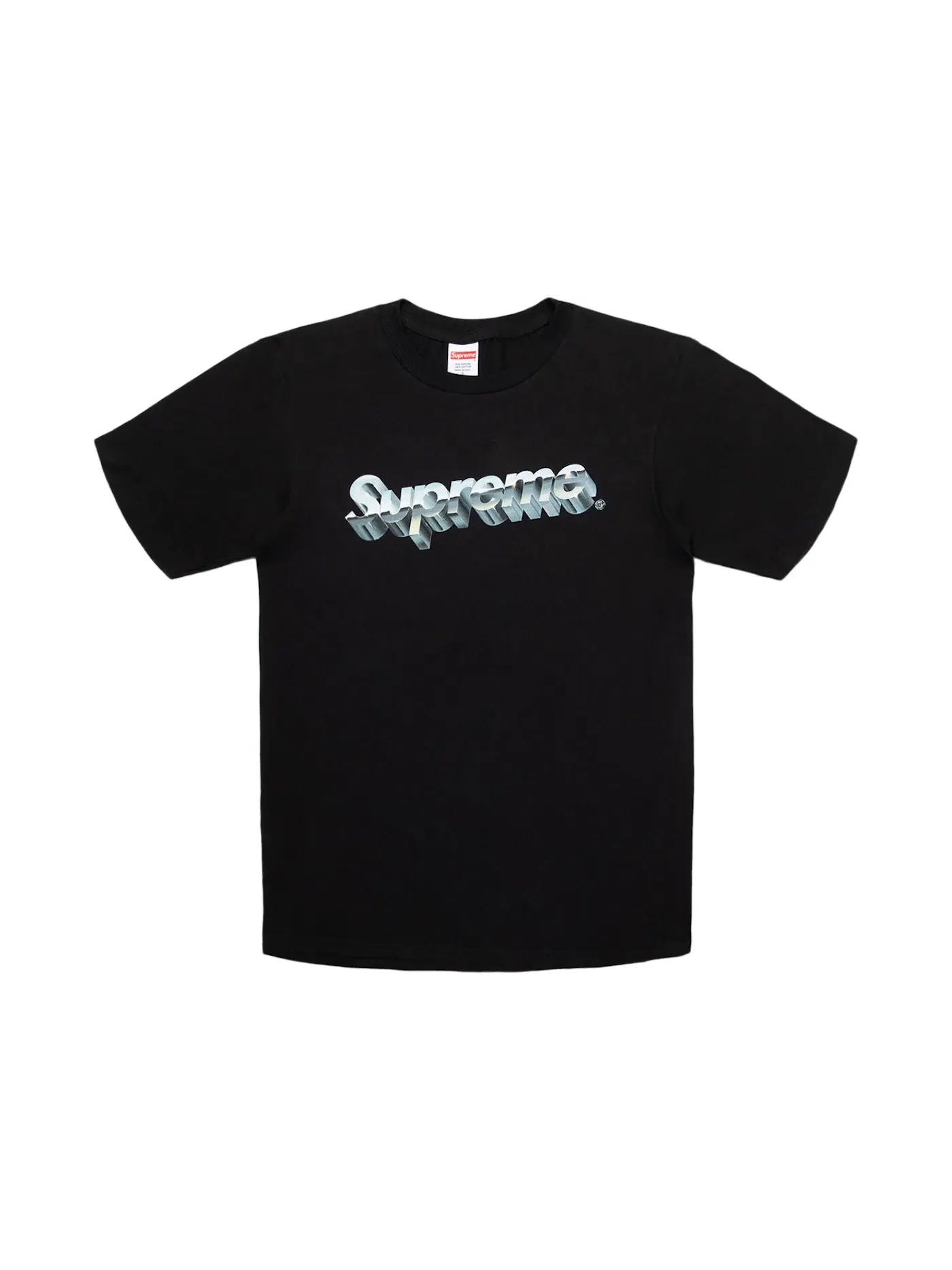Мужская футболка с принтом Chrome Logo Supreme — изображение 1 из 1, черный
