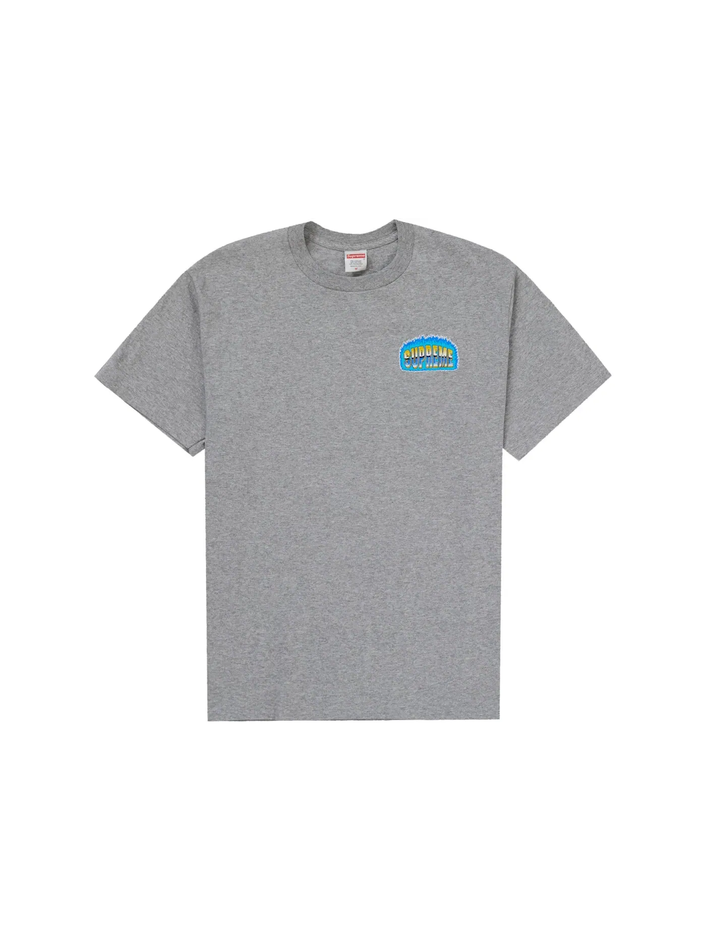 Мужская футболка с принтом Supreme Chrome Tee — изображение 1 из 2, серый