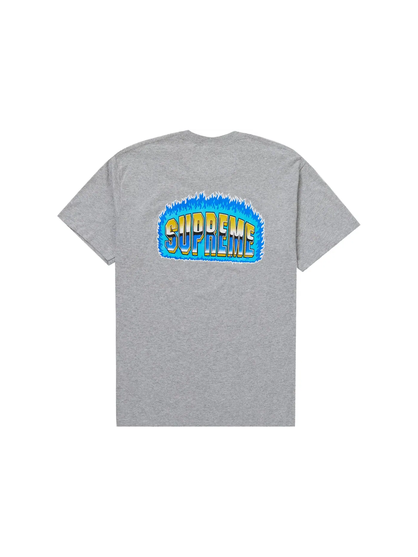Мужская футболка с принтом Supreme Chrome Tee — изображение 2 из 2, серый