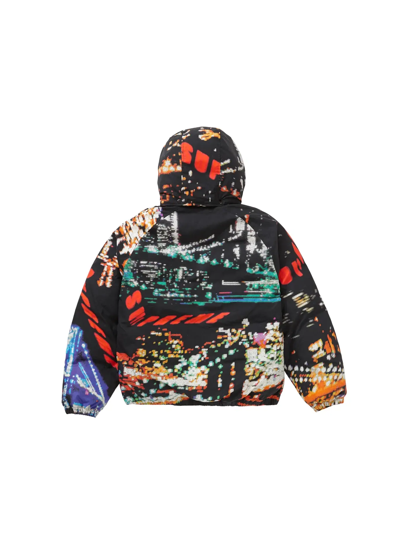 Мужская куртка пуховик с принтом Puffy Jacket Supreme — изображение 3 из 4, черный
